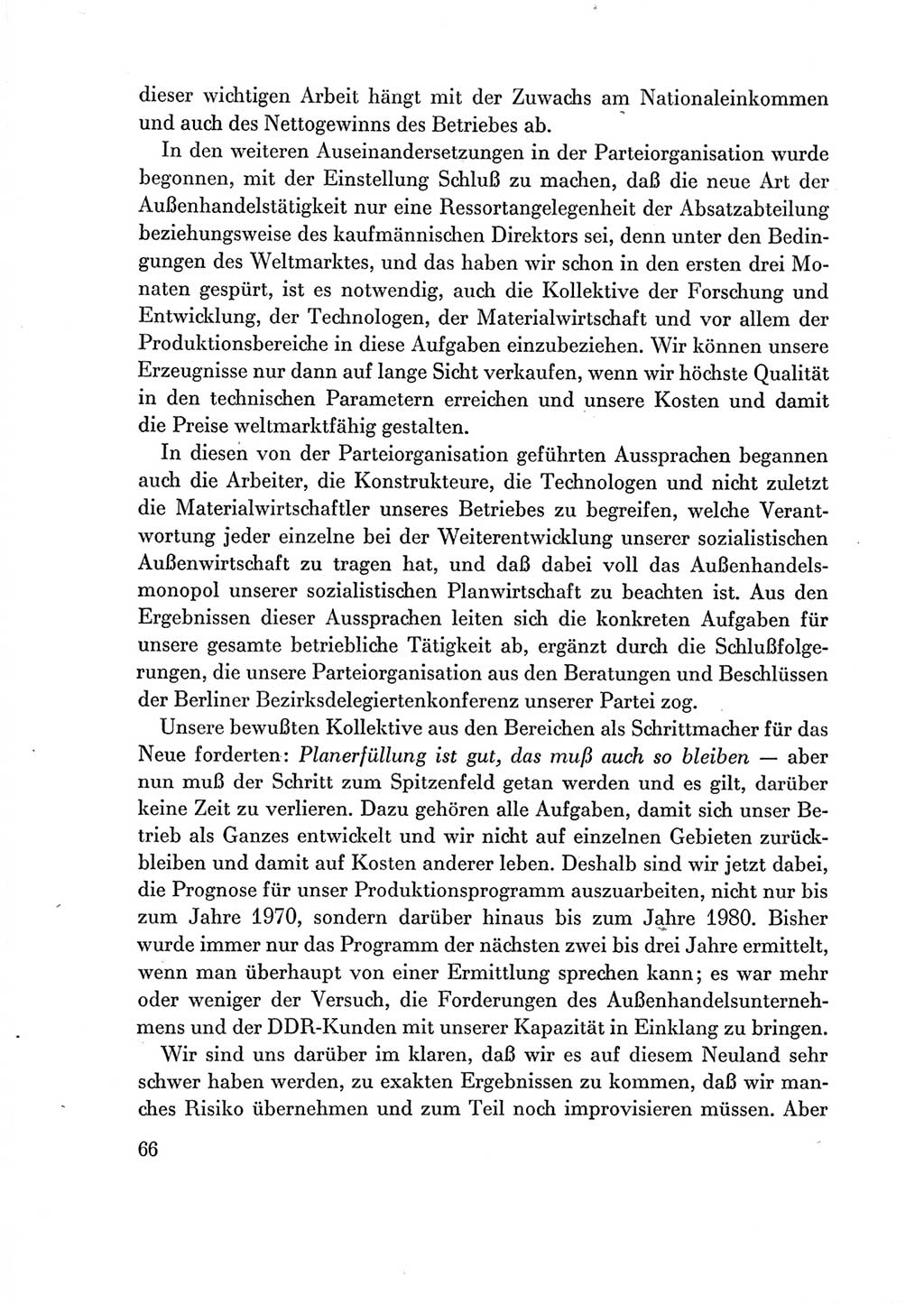 Protokoll der Verhandlungen des Ⅶ. Parteitages der Sozialistischen Einheitspartei Deutschlands (SED) [Deutsche Demokratische Republik (DDR)] 1967, Band Ⅲ, Seite 66 (Prot. Verh. Ⅶ. PT SED DDR 1967, Bd. Ⅲ, S. 66)