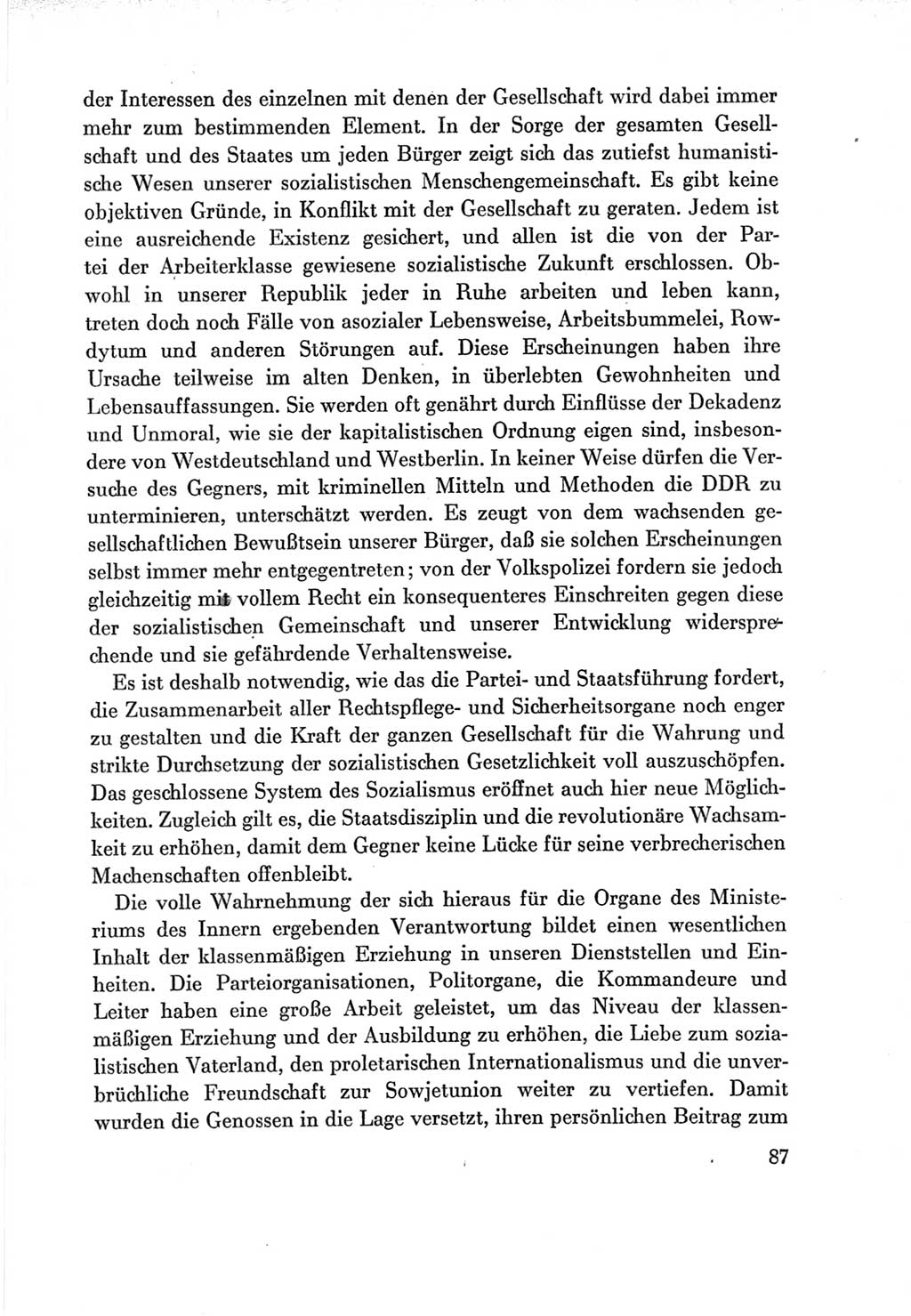 Protokoll der Verhandlungen des Ⅶ. Parteitages der Sozialistischen Einheitspartei Deutschlands (SED) [Deutsche Demokratische Republik (DDR)] 1967, Band Ⅲ, Seite 87 (Prot. Verh. Ⅶ. PT SED DDR 1967, Bd. Ⅲ, S. 87)