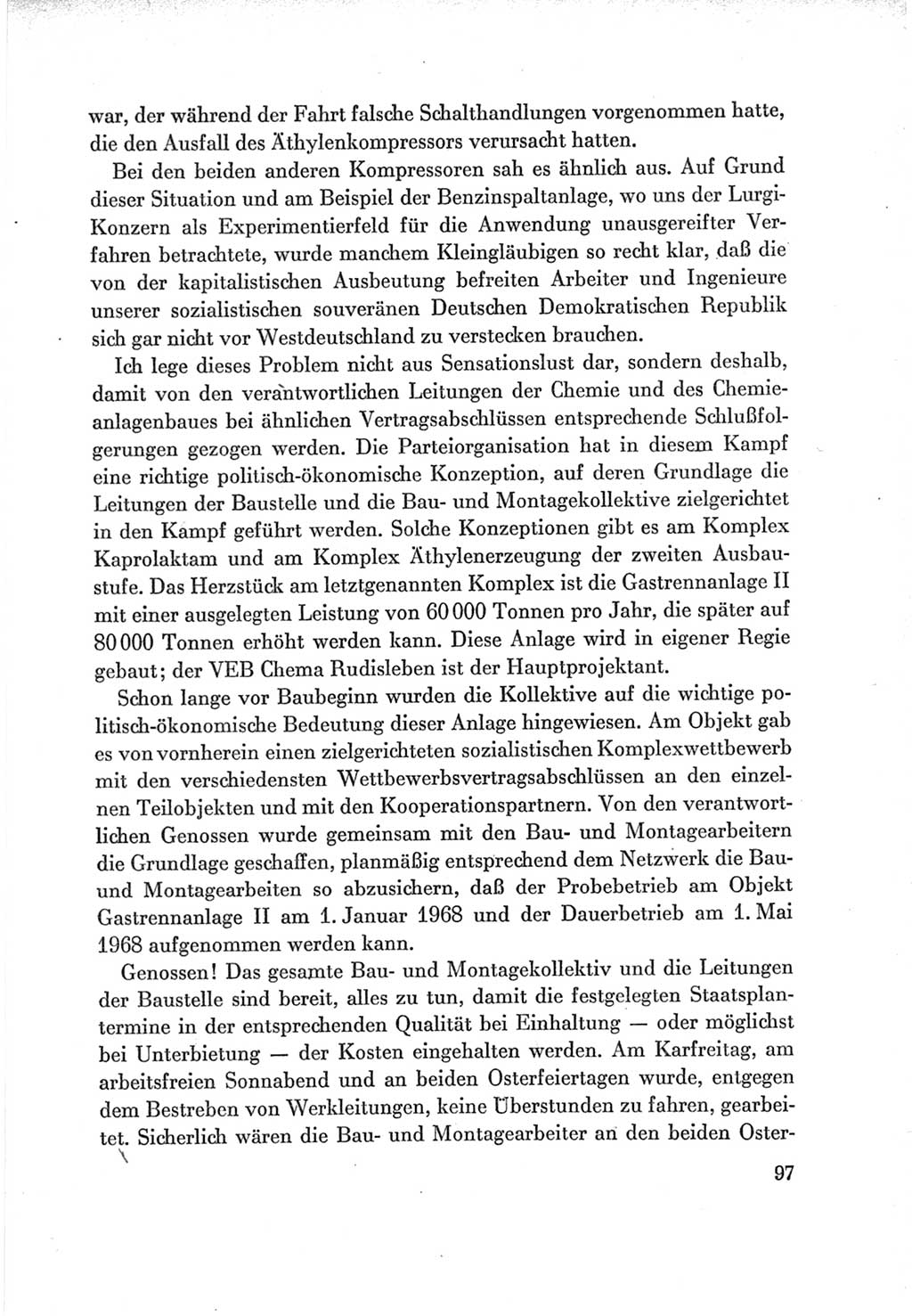Protokoll der Verhandlungen des Ⅶ. Parteitages der Sozialistischen Einheitspartei Deutschlands (SED) [Deutsche Demokratische Republik (DDR)] 1967, Band Ⅲ, Seite 97 (Prot. Verh. Ⅶ. PT SED DDR 1967, Bd. Ⅲ, S. 97)