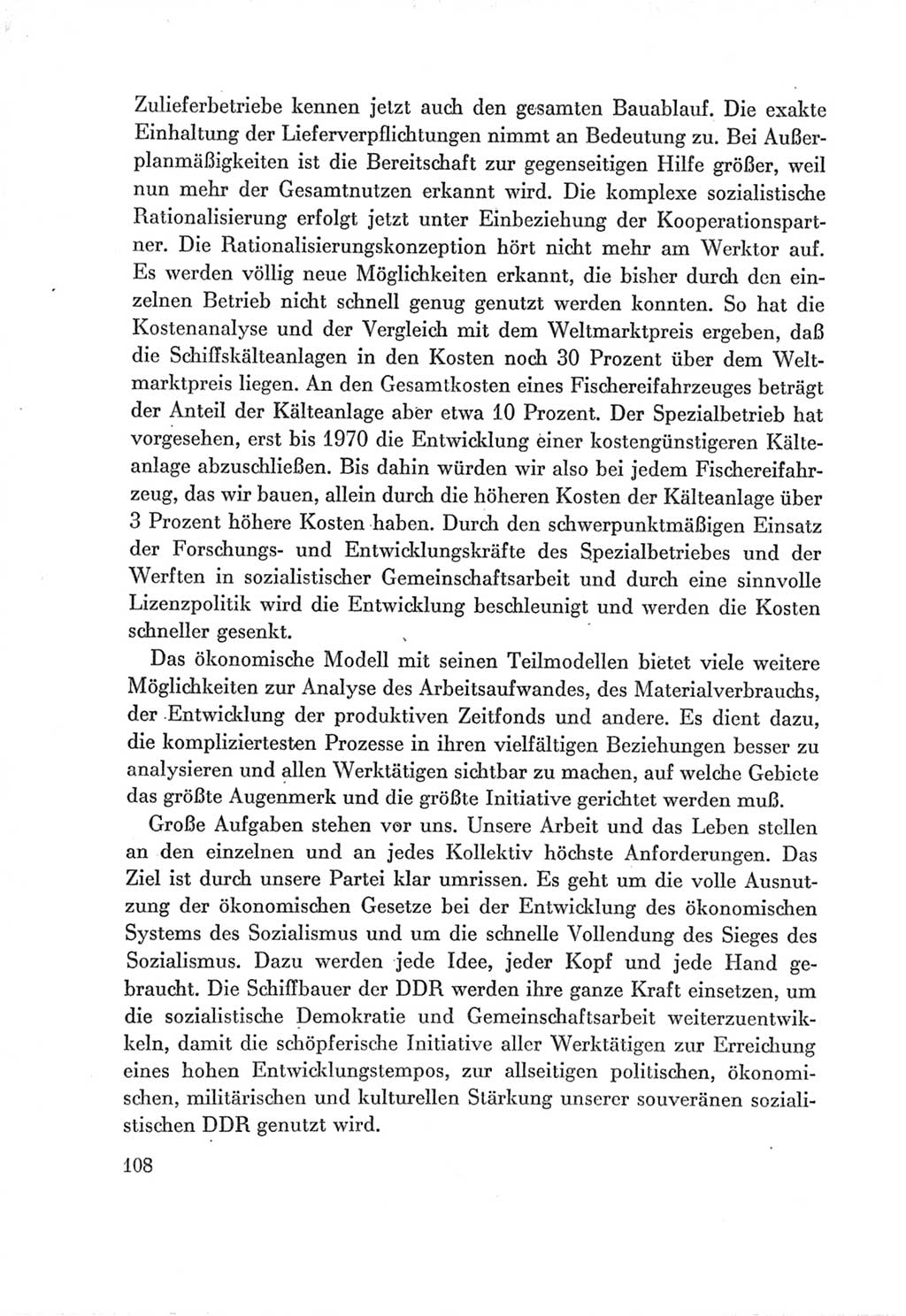 Protokoll der Verhandlungen des Ⅶ. Parteitages der Sozialistischen Einheitspartei Deutschlands (SED) [Deutsche Demokratische Republik (DDR)] 1967, Band Ⅲ, Seite 108 (Prot. Verh. Ⅶ. PT SED DDR 1967, Bd. Ⅲ, S. 108)