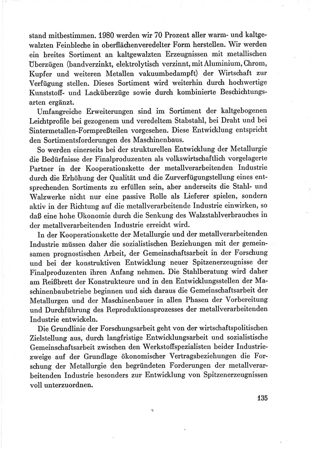 Protokoll der Verhandlungen des Ⅶ. Parteitages der Sozialistischen Einheitspartei Deutschlands (SED) [Deutsche Demokratische Republik (DDR)] 1967, Band Ⅲ, Seite 135 (Prot. Verh. Ⅶ. PT SED DDR 1967, Bd. Ⅲ, S. 135)