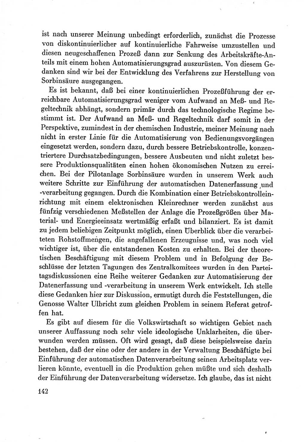 Protokoll der Verhandlungen des Ⅶ. Parteitages der Sozialistischen Einheitspartei Deutschlands (SED) [Deutsche Demokratische Republik (DDR)] 1967, Band Ⅲ, Seite 142 (Prot. Verh. Ⅶ. PT SED DDR 1967, Bd. Ⅲ, S. 142)
