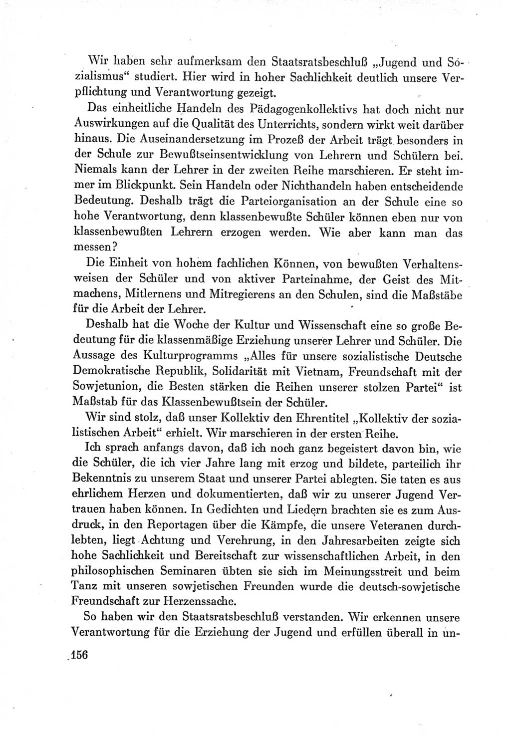 Protokoll der Verhandlungen des Ⅶ. Parteitages der Sozialistischen Einheitspartei Deutschlands (SED) [Deutsche Demokratische Republik (DDR)] 1967, Band Ⅲ, Seite 156 (Prot. Verh. Ⅶ. PT SED DDR 1967, Bd. Ⅲ, S. 156)