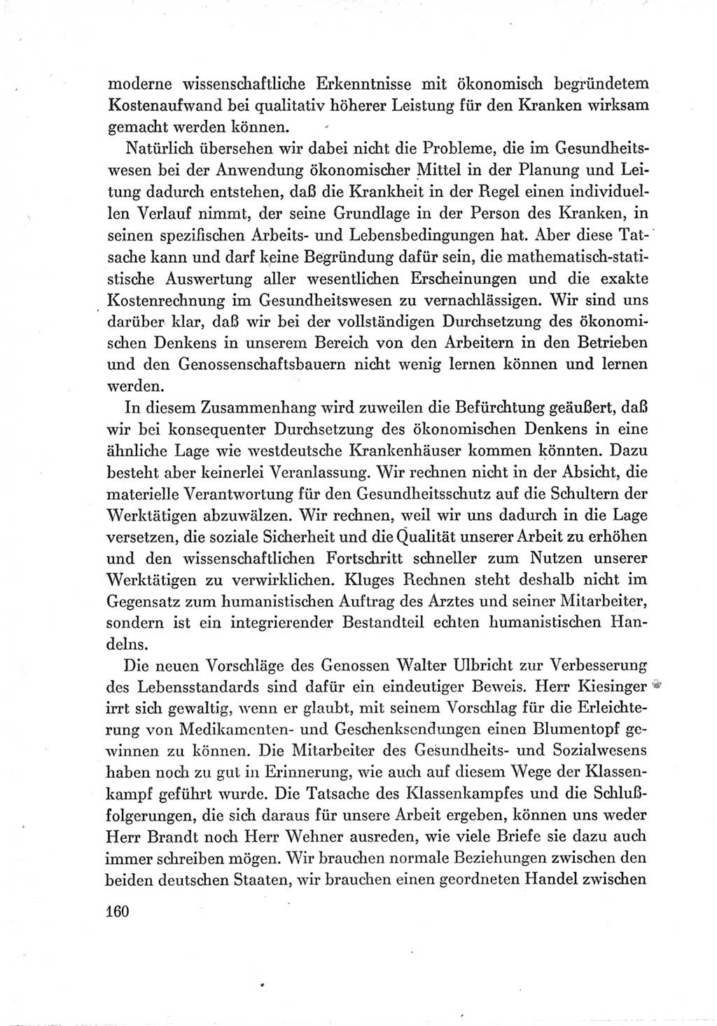 Protokoll der Verhandlungen des Ⅶ. Parteitages der Sozialistischen Einheitspartei Deutschlands (SED) [Deutsche Demokratische Republik (DDR)] 1967, Band Ⅲ, Seite 160 (Prot. Verh. Ⅶ. PT SED DDR 1967, Bd. Ⅲ, S. 160)