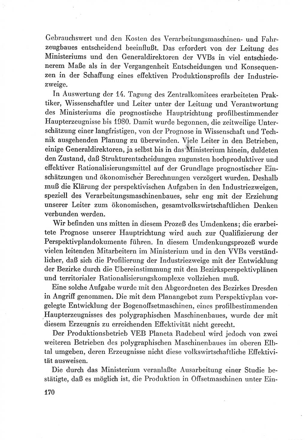 Protokoll der Verhandlungen des Ⅶ. Parteitages der Sozialistischen Einheitspartei Deutschlands (SED) [Deutsche Demokratische Republik (DDR)] 1967, Band Ⅲ, Seite 170 (Prot. Verh. Ⅶ. PT SED DDR 1967, Bd. Ⅲ, S. 170)