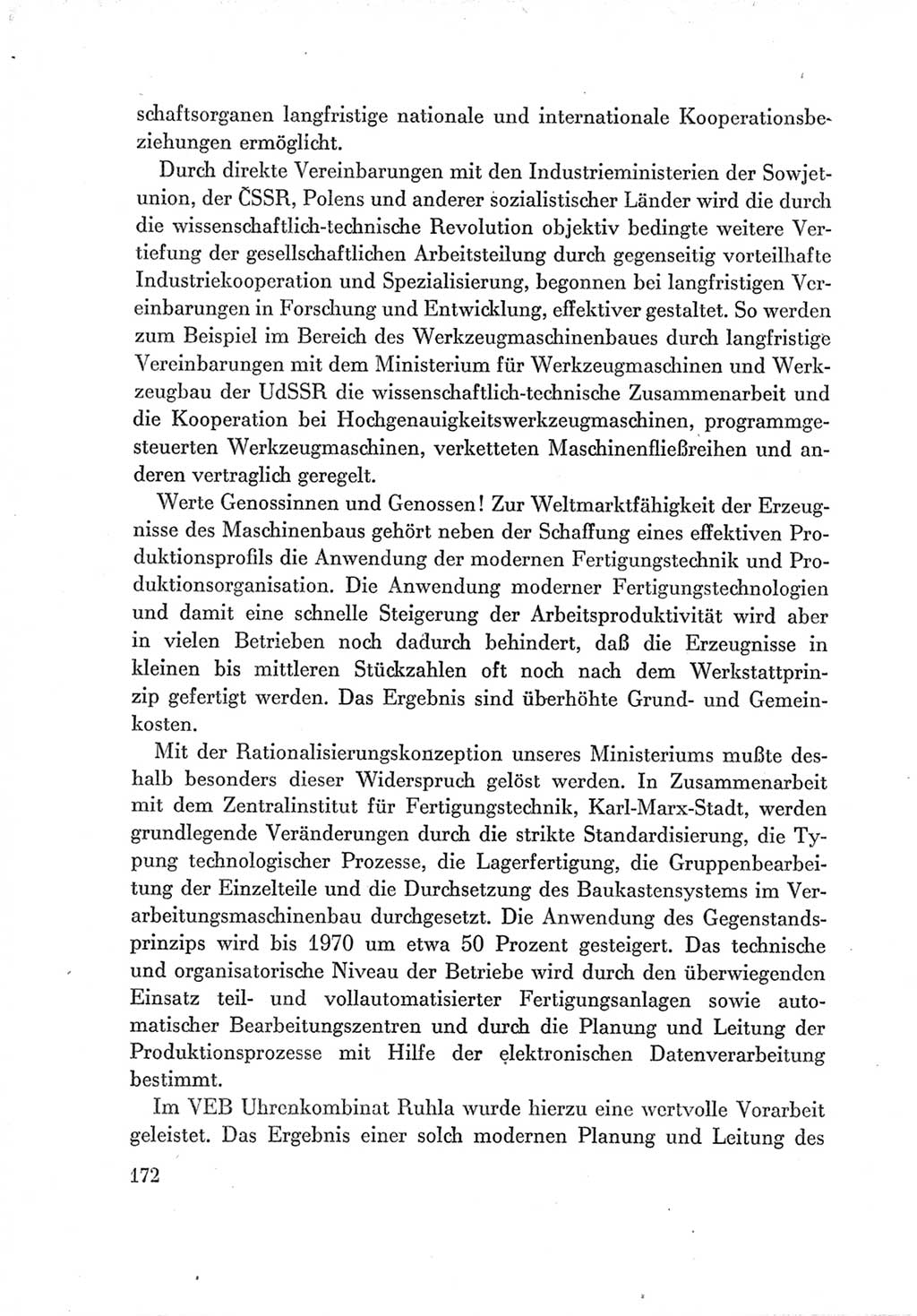 Protokoll der Verhandlungen des Ⅶ. Parteitages der Sozialistischen Einheitspartei Deutschlands (SED) [Deutsche Demokratische Republik (DDR)] 1967, Band Ⅲ, Seite 172 (Prot. Verh. Ⅶ. PT SED DDR 1967, Bd. Ⅲ, S. 172)