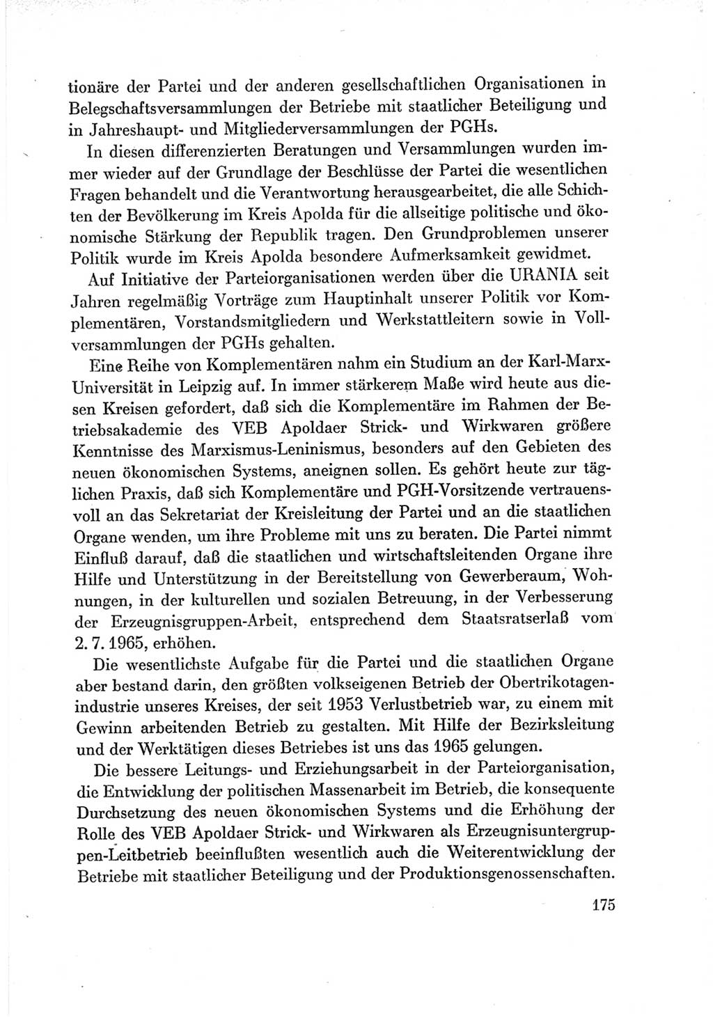 Protokoll der Verhandlungen des Ⅶ. Parteitages der Sozialistischen Einheitspartei Deutschlands (SED) [Deutsche Demokratische Republik (DDR)] 1967, Band Ⅲ, Seite 175 (Prot. Verh. Ⅶ. PT SED DDR 1967, Bd. Ⅲ, S. 175)