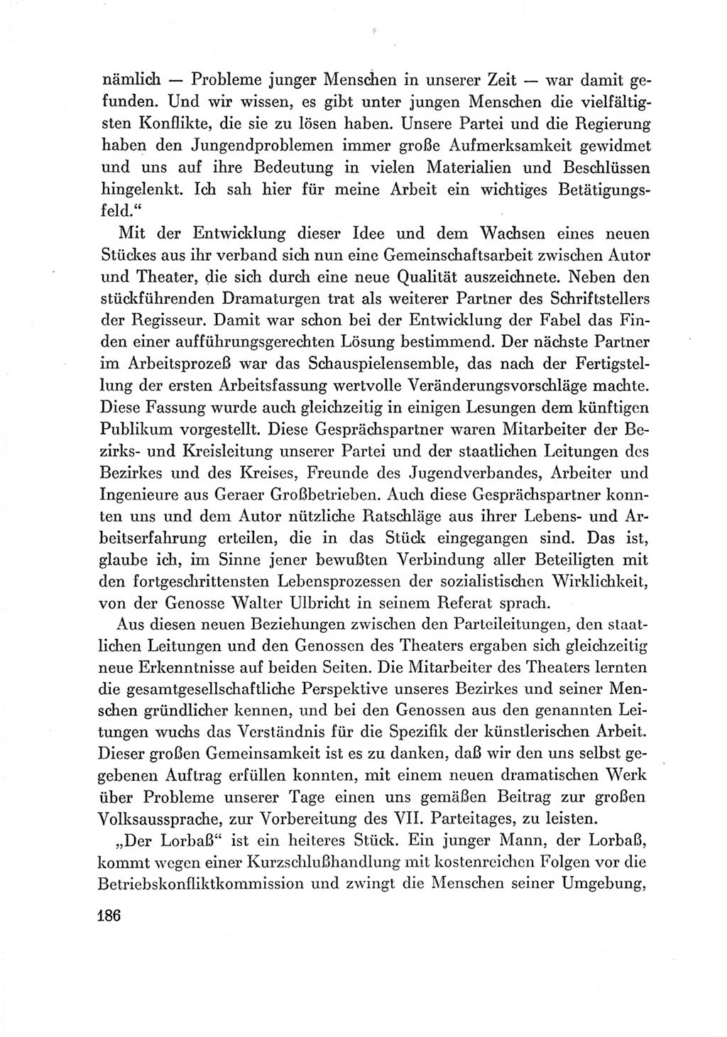 Protokoll der Verhandlungen des Ⅶ. Parteitages der Sozialistischen Einheitspartei Deutschlands (SED) [Deutsche Demokratische Republik (DDR)] 1967, Band Ⅲ, Seite 186 (Prot. Verh. Ⅶ. PT SED DDR 1967, Bd. Ⅲ, S. 186)