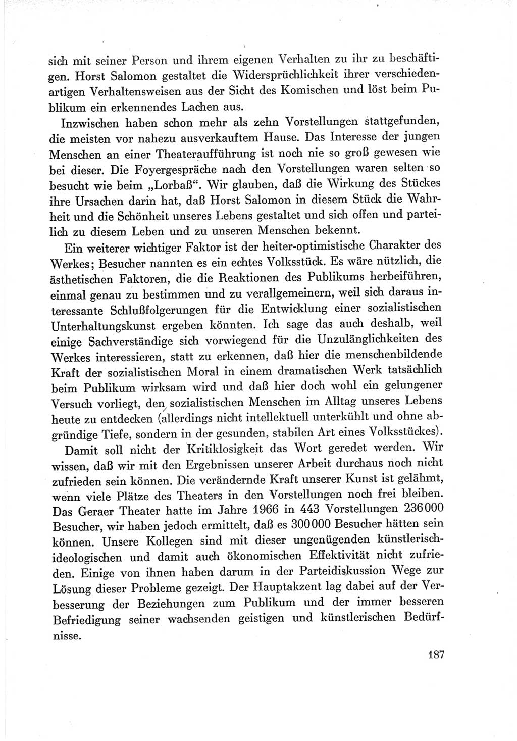 Protokoll der Verhandlungen des Ⅶ. Parteitages der Sozialistischen Einheitspartei Deutschlands (SED) [Deutsche Demokratische Republik (DDR)] 1967, Band Ⅲ, Seite 187 (Prot. Verh. Ⅶ. PT SED DDR 1967, Bd. Ⅲ, S. 187)