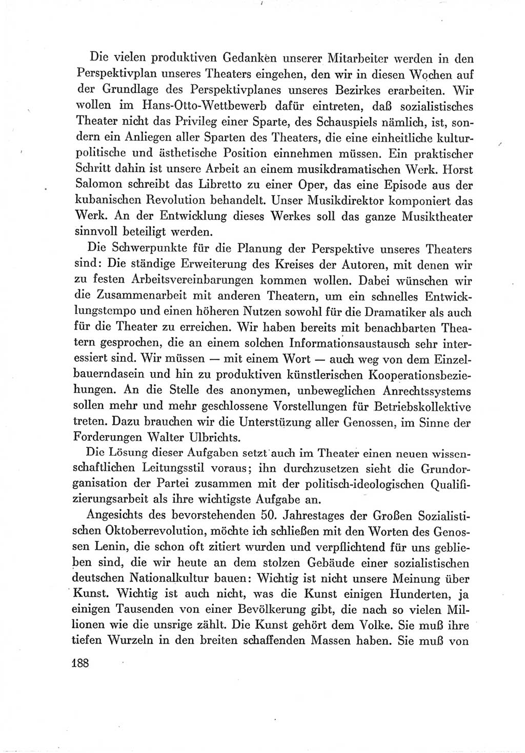 Protokoll der Verhandlungen des Ⅶ. Parteitages der Sozialistischen Einheitspartei Deutschlands (SED) [Deutsche Demokratische Republik (DDR)] 1967, Band Ⅲ, Seite 188 (Prot. Verh. Ⅶ. PT SED DDR 1967, Bd. Ⅲ, S. 188)