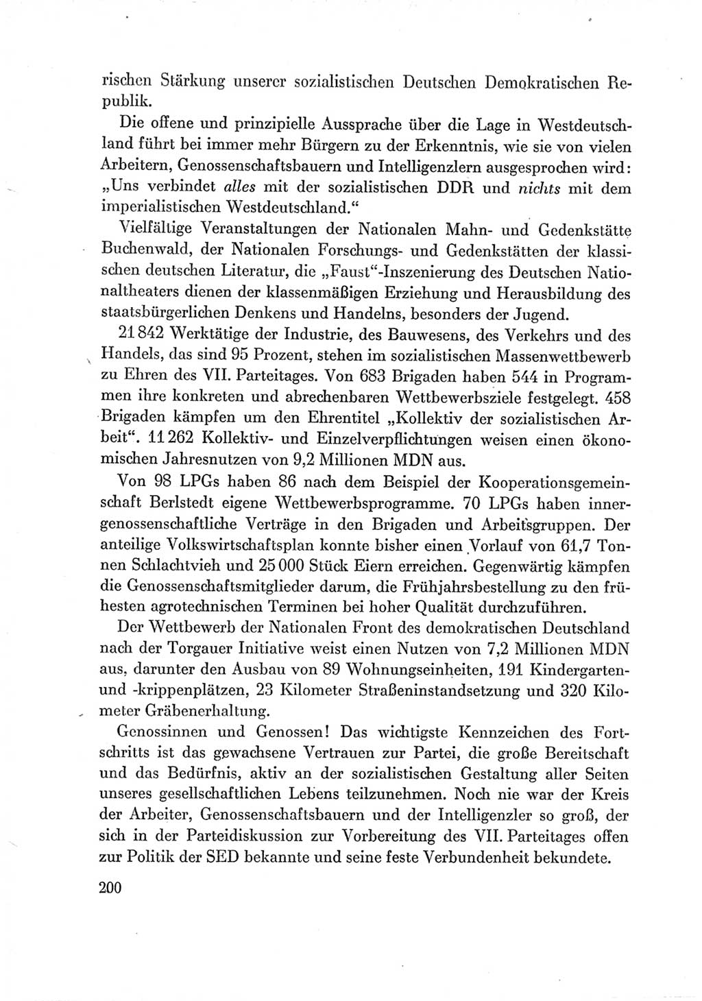 Protokoll der Verhandlungen des Ⅶ. Parteitages der Sozialistischen Einheitspartei Deutschlands (SED) [Deutsche Demokratische Republik (DDR)] 1967, Band Ⅲ, Seite 200 (Prot. Verh. Ⅶ. PT SED DDR 1967, Bd. Ⅲ, S. 200)