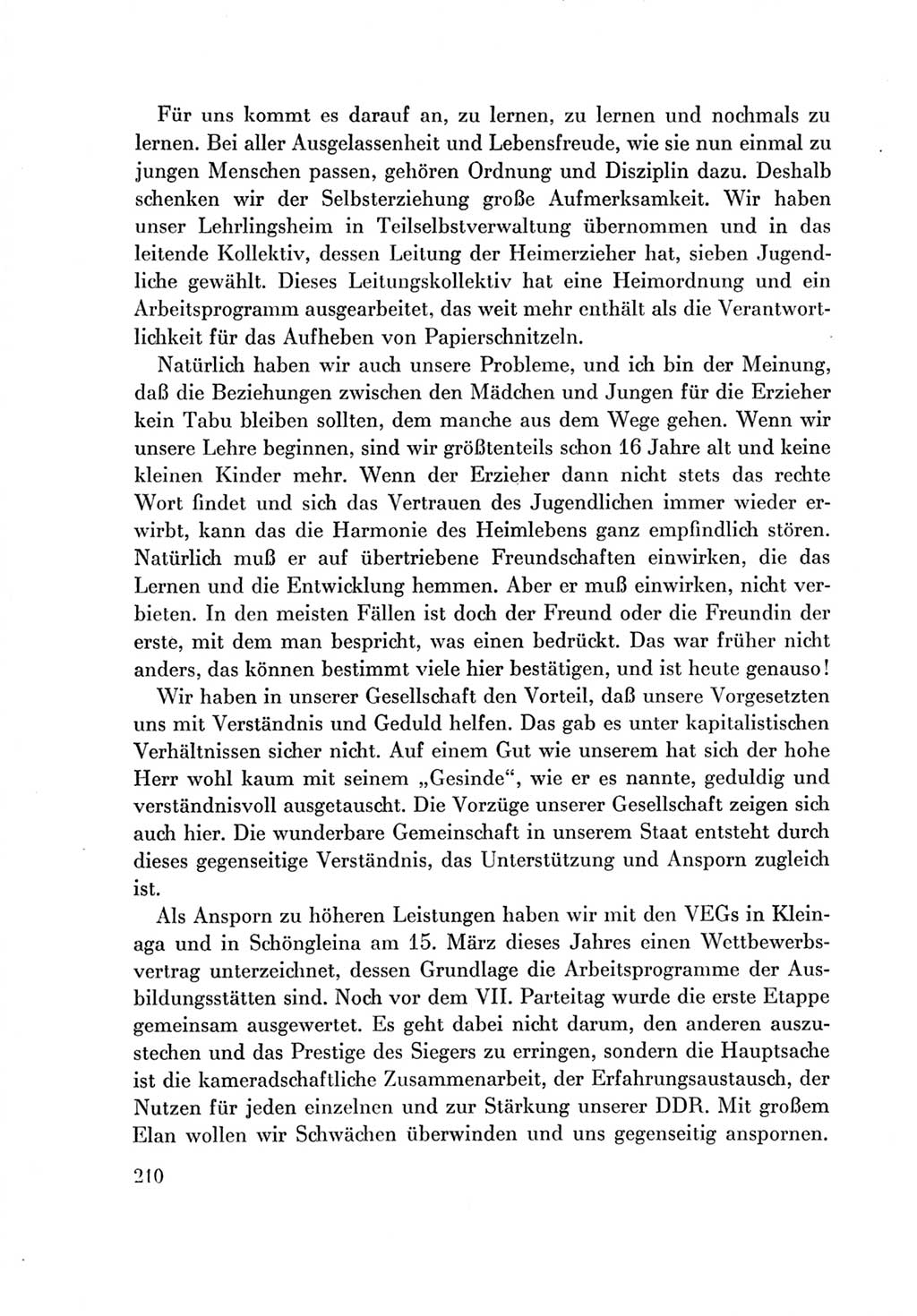 Protokoll der Verhandlungen des Ⅶ. Parteitages der Sozialistischen Einheitspartei Deutschlands (SED) [Deutsche Demokratische Republik (DDR)] 1967, Band Ⅲ, Seite 210 (Prot. Verh. Ⅶ. PT SED DDR 1967, Bd. Ⅲ, S. 210)