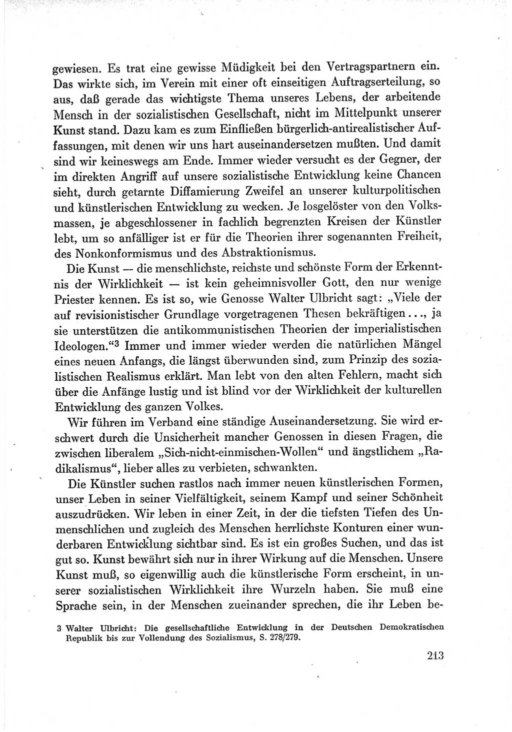 Protokoll der Verhandlungen des Ⅶ. Parteitages der Sozialistischen Einheitspartei Deutschlands (SED) [Deutsche Demokratische Republik (DDR)] 1967, Band Ⅲ, Seite 213 (Prot. Verh. Ⅶ. PT SED DDR 1967, Bd. Ⅲ, S. 213)