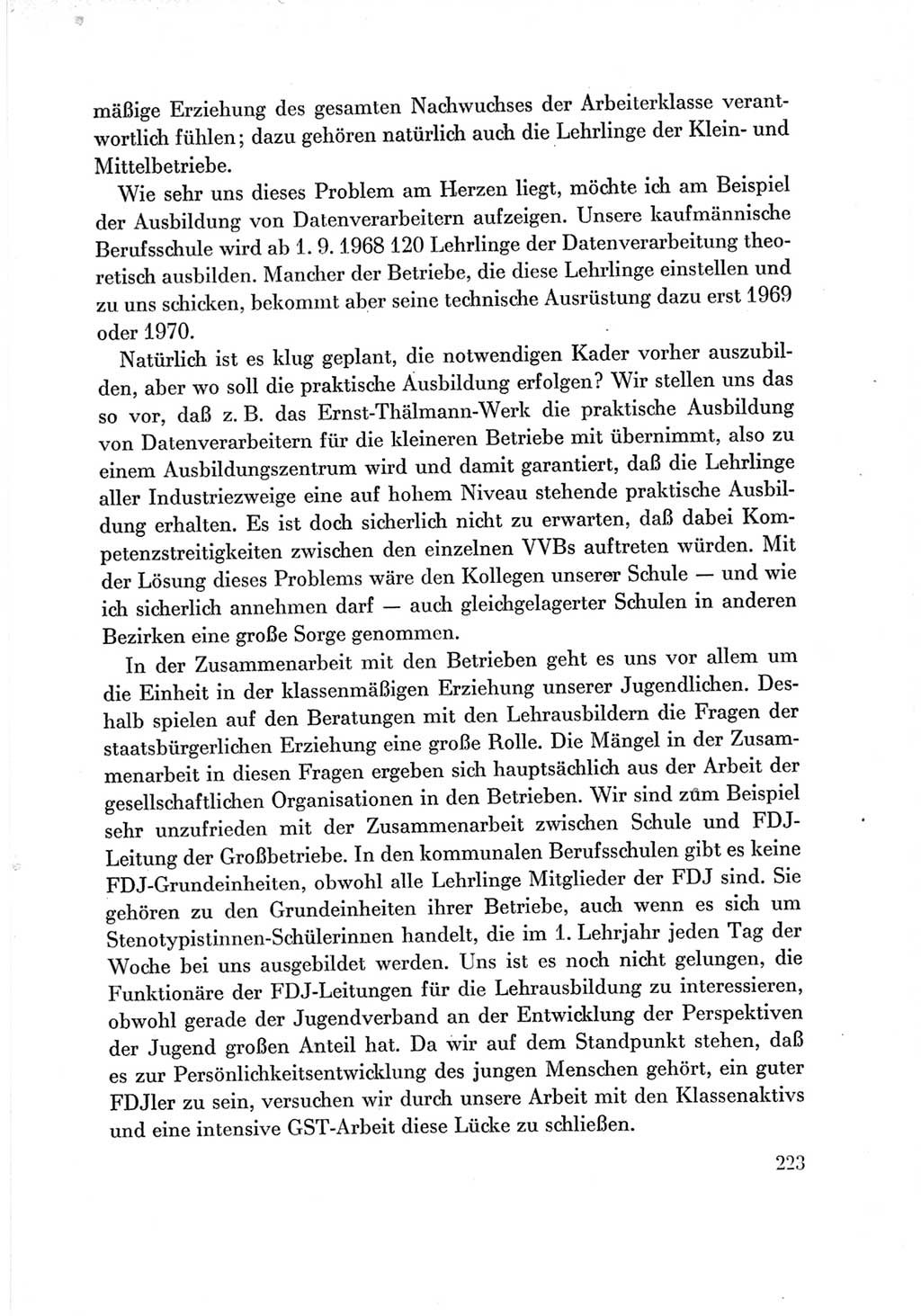 Protokoll der Verhandlungen des Ⅶ. Parteitages der Sozialistischen Einheitspartei Deutschlands (SED) [Deutsche Demokratische Republik (DDR)] 1967, Band Ⅲ, Seite 223 (Prot. Verh. Ⅶ. PT SED DDR 1967, Bd. Ⅲ, S. 223)