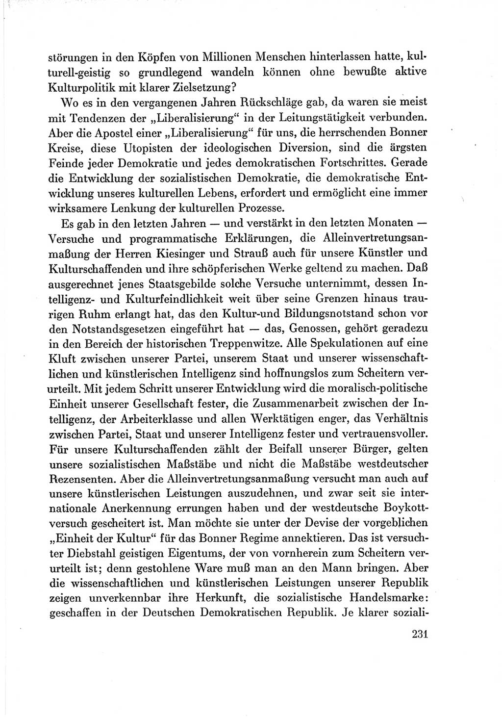 Protokoll der Verhandlungen des Ⅶ. Parteitages der Sozialistischen Einheitspartei Deutschlands (SED) [Deutsche Demokratische Republik (DDR)] 1967, Band Ⅲ, Seite 231 (Prot. Verh. Ⅶ. PT SED DDR 1967, Bd. Ⅲ, S. 231)