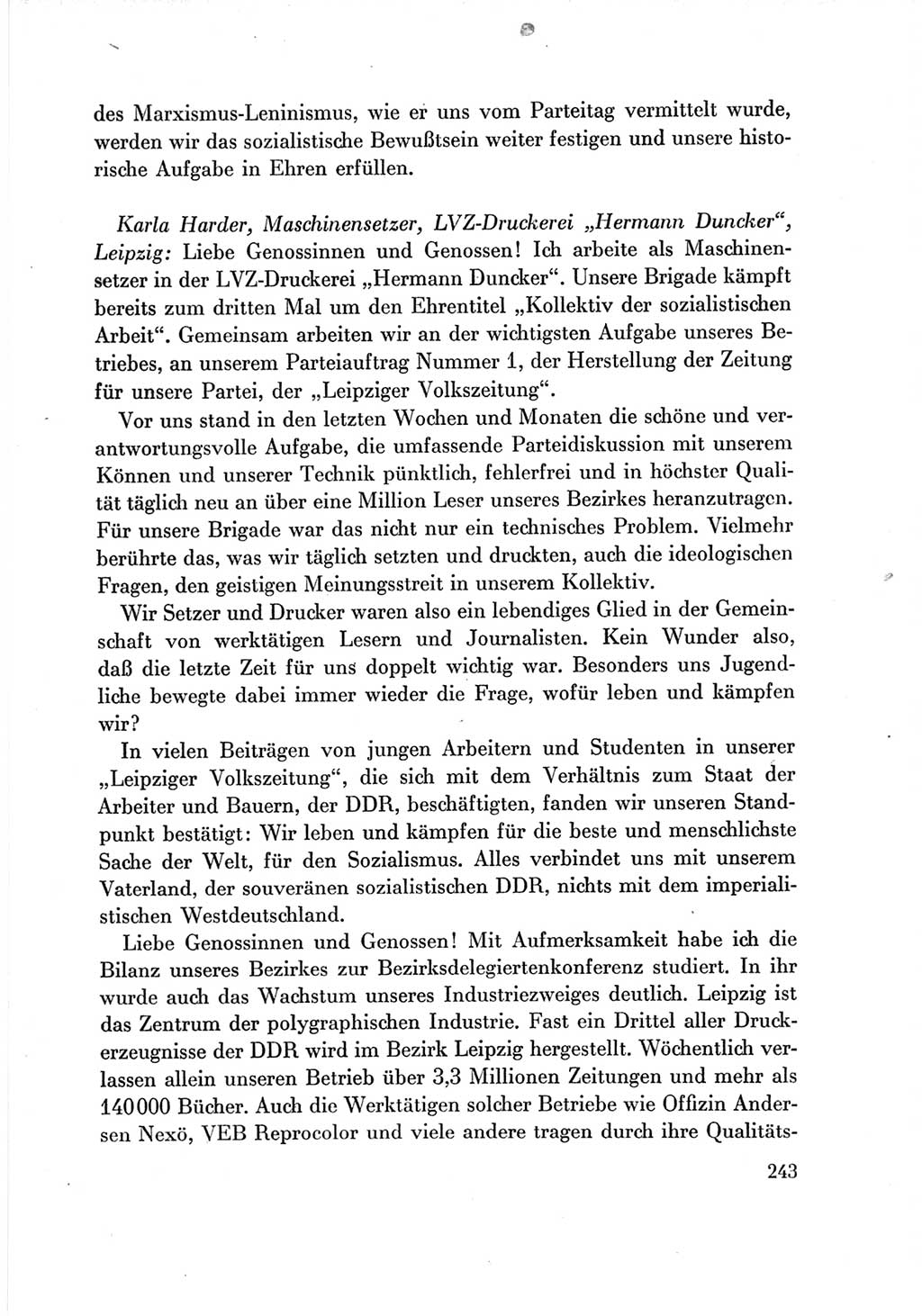 Protokoll der Verhandlungen des Ⅶ. Parteitages der Sozialistischen Einheitspartei Deutschlands (SED) [Deutsche Demokratische Republik (DDR)] 1967, Band Ⅲ, Seite 243 (Prot. Verh. Ⅶ. PT SED DDR 1967, Bd. Ⅲ, S. 243)