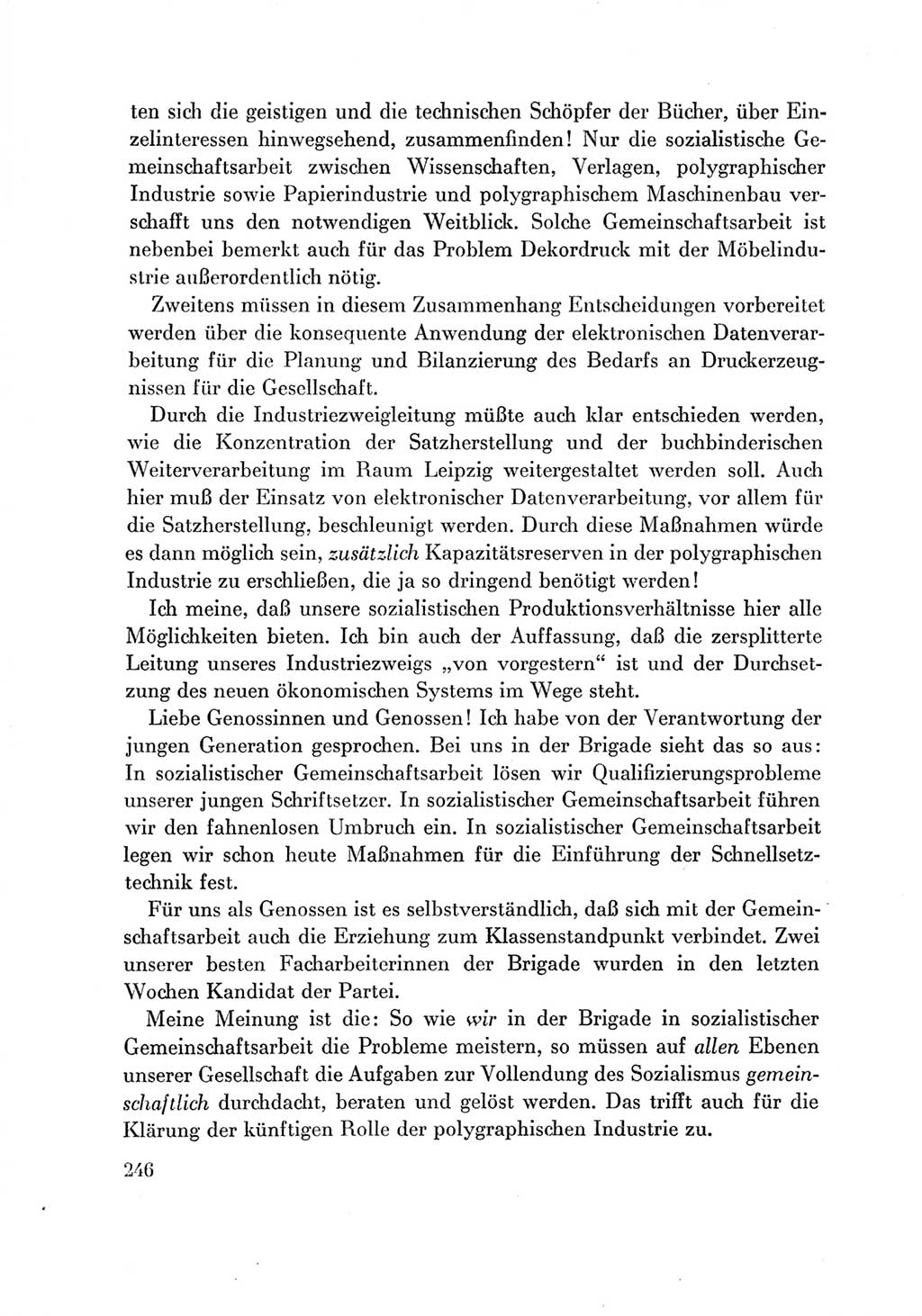 Protokoll der Verhandlungen des Ⅶ. Parteitages der Sozialistischen Einheitspartei Deutschlands (SED) [Deutsche Demokratische Republik (DDR)] 1967, Band Ⅲ, Seite 246 (Prot. Verh. Ⅶ. PT SED DDR 1967, Bd. Ⅲ, S. 246)