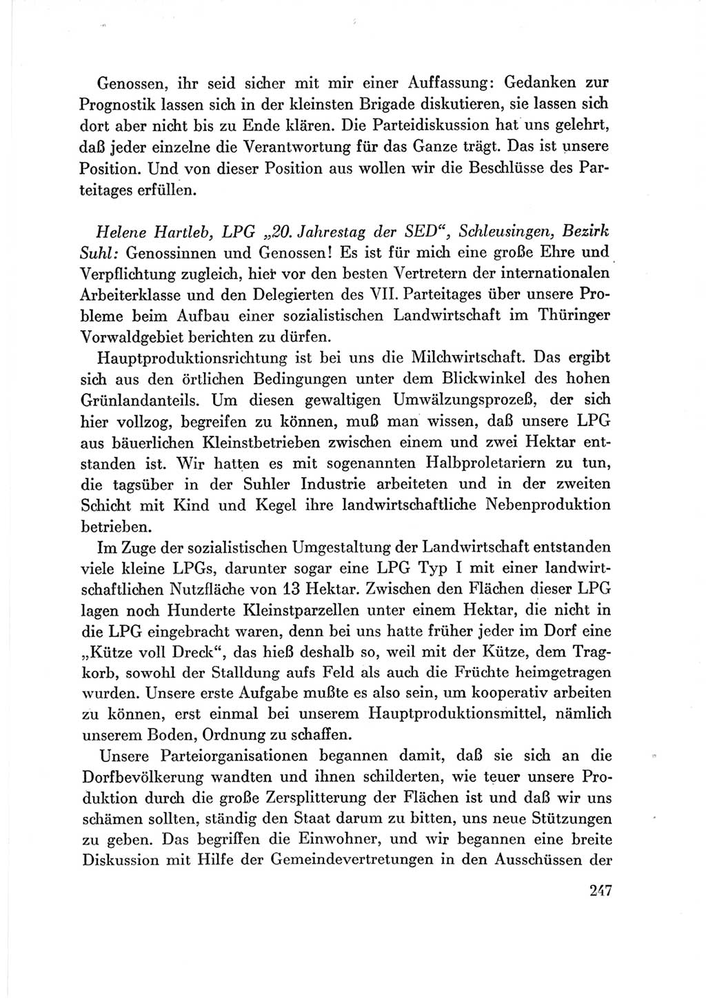 Protokoll der Verhandlungen des Ⅶ. Parteitages der Sozialistischen Einheitspartei Deutschlands (SED) [Deutsche Demokratische Republik (DDR)] 1967, Band Ⅲ, Seite 247 (Prot. Verh. Ⅶ. PT SED DDR 1967, Bd. Ⅲ, S. 247)