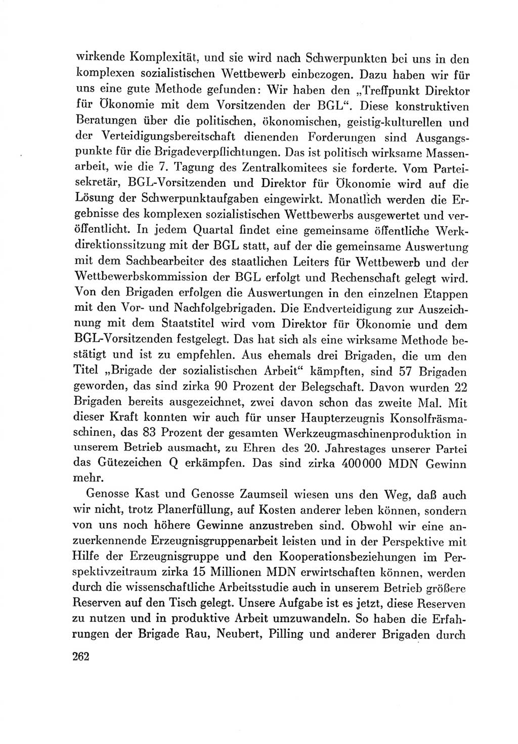 Protokoll der Verhandlungen des Ⅶ. Parteitages der Sozialistischen Einheitspartei Deutschlands (SED) [Deutsche Demokratische Republik (DDR)] 1967, Band Ⅲ, Seite 262 (Prot. Verh. Ⅶ. PT SED DDR 1967, Bd. Ⅲ, S. 262)