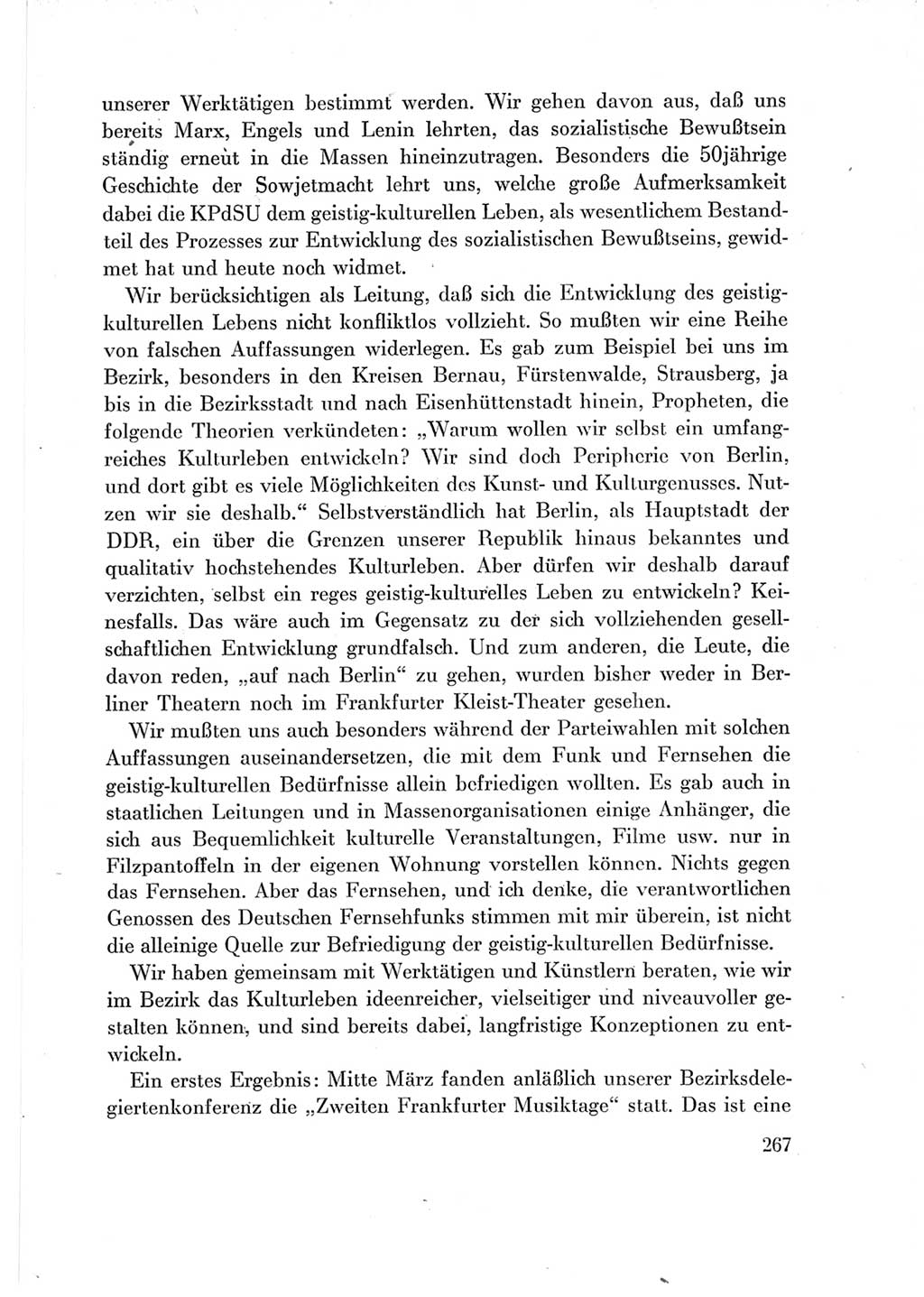 Protokoll der Verhandlungen des Ⅶ. Parteitages der Sozialistischen Einheitspartei Deutschlands (SED) [Deutsche Demokratische Republik (DDR)] 1967, Band Ⅲ, Seite 267 (Prot. Verh. Ⅶ. PT SED DDR 1967, Bd. Ⅲ, S. 267)