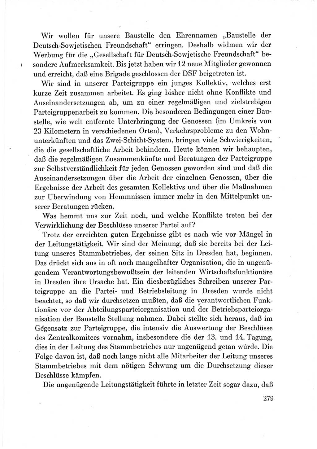 Protokoll der Verhandlungen des Ⅶ. Parteitages der Sozialistischen Einheitspartei Deutschlands (SED) [Deutsche Demokratische Republik (DDR)] 1967, Band Ⅲ, Seite 279 (Prot. Verh. Ⅶ. PT SED DDR 1967, Bd. Ⅲ, S. 279)