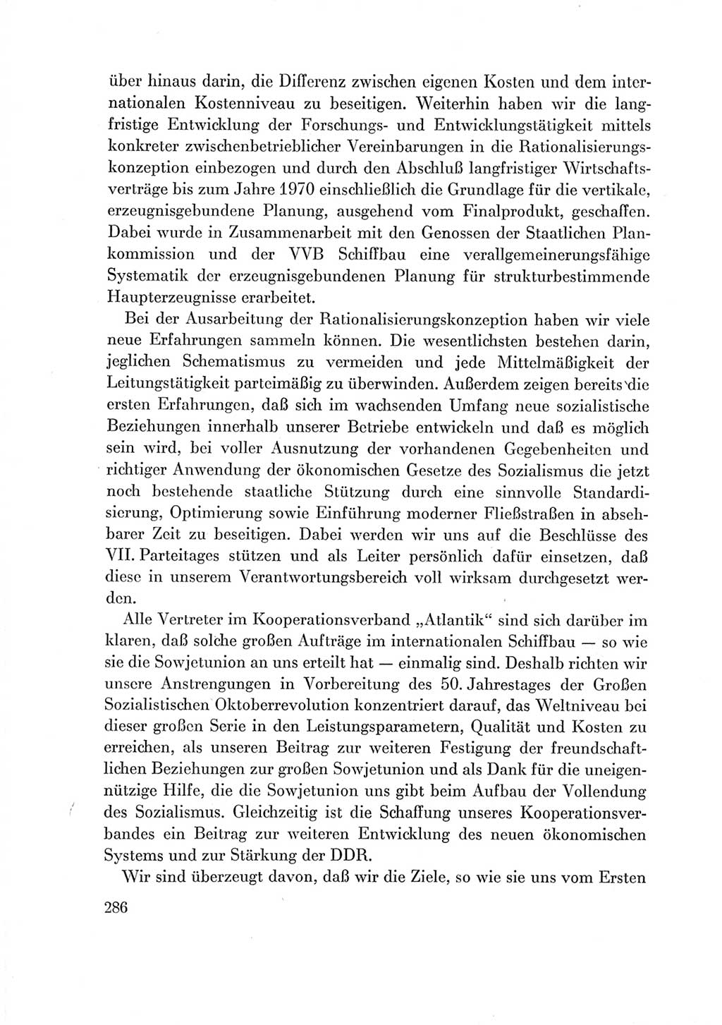 Protokoll der Verhandlungen des Ⅶ. Parteitages der Sozialistischen Einheitspartei Deutschlands (SED) [Deutsche Demokratische Republik (DDR)] 1967, Band Ⅲ, Seite 286 (Prot. Verh. Ⅶ. PT SED DDR 1967, Bd. Ⅲ, S. 286)