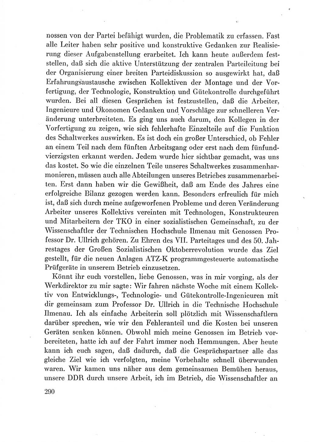 Protokoll der Verhandlungen des Ⅶ. Parteitages der Sozialistischen Einheitspartei Deutschlands (SED) [Deutsche Demokratische Republik (DDR)] 1967, Band Ⅲ, Seite 290 (Prot. Verh. Ⅶ. PT SED DDR 1967, Bd. Ⅲ, S. 290)