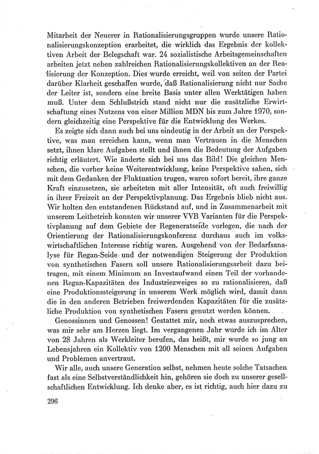 Protokoll der Verhandlungen des Ⅶ. Parteitages der Sozialistischen Einheitspartei Deutschlands (SED) [Deutsche Demokratische Republik (DDR)] 1967, Band Ⅲ, Seite 296 (Prot. Verh. Ⅶ. PT SED DDR 1967, Bd. Ⅲ, S. 296)