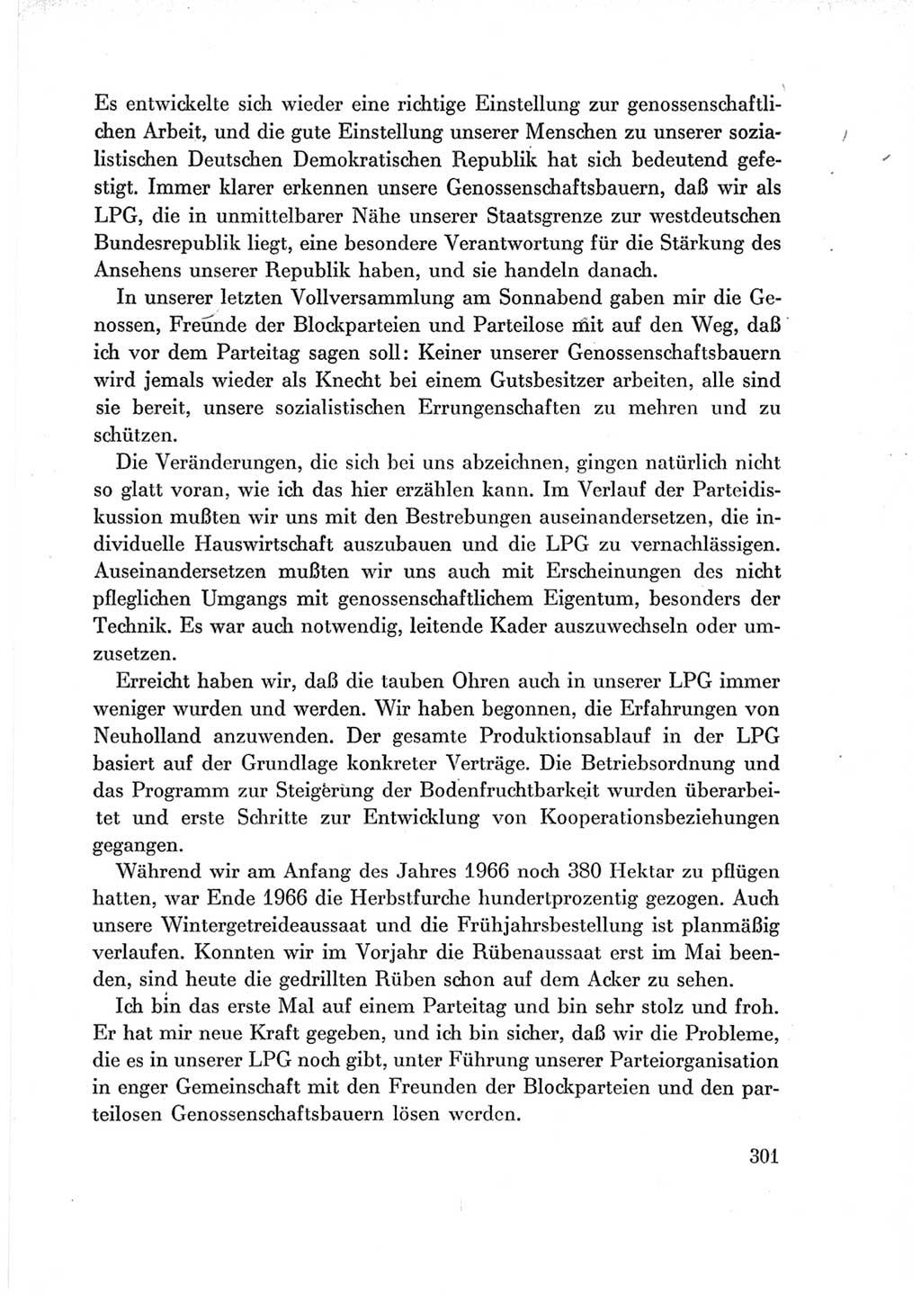 Protokoll der Verhandlungen des Ⅶ. Parteitages der Sozialistischen Einheitspartei Deutschlands (SED) [Deutsche Demokratische Republik (DDR)] 1967, Band Ⅲ, Seite 301 (Prot. Verh. Ⅶ. PT SED DDR 1967, Bd. Ⅲ, S. 301)