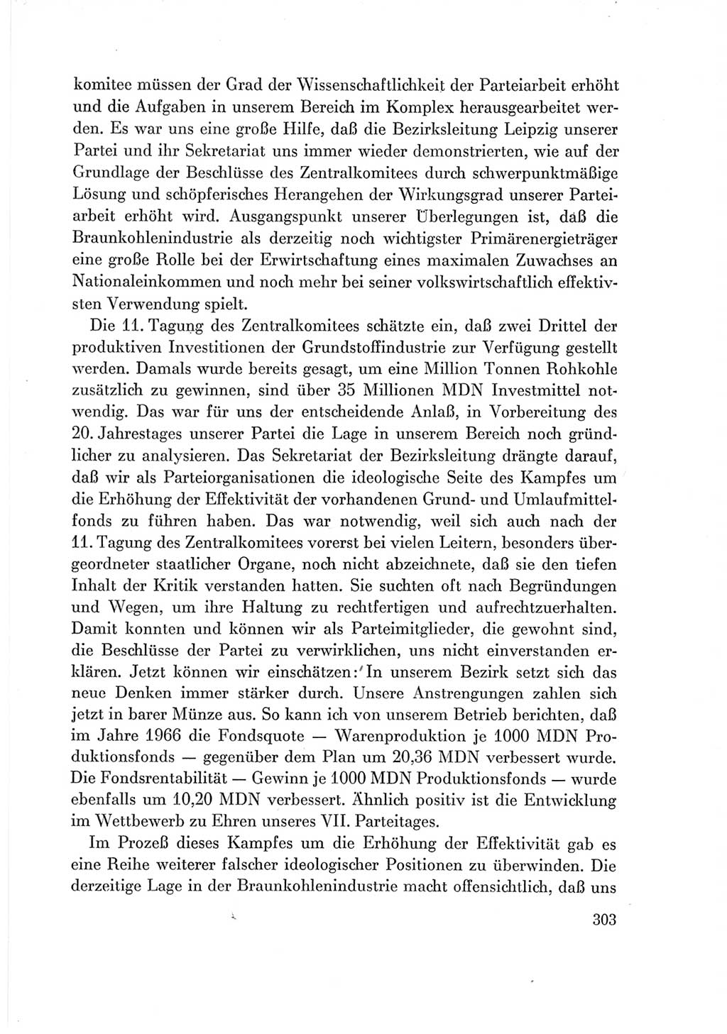 Protokoll der Verhandlungen des Ⅶ. Parteitages der Sozialistischen Einheitspartei Deutschlands (SED) [Deutsche Demokratische Republik (DDR)] 1967, Band Ⅲ, Seite 303 (Prot. Verh. Ⅶ. PT SED DDR 1967, Bd. Ⅲ, S. 303)