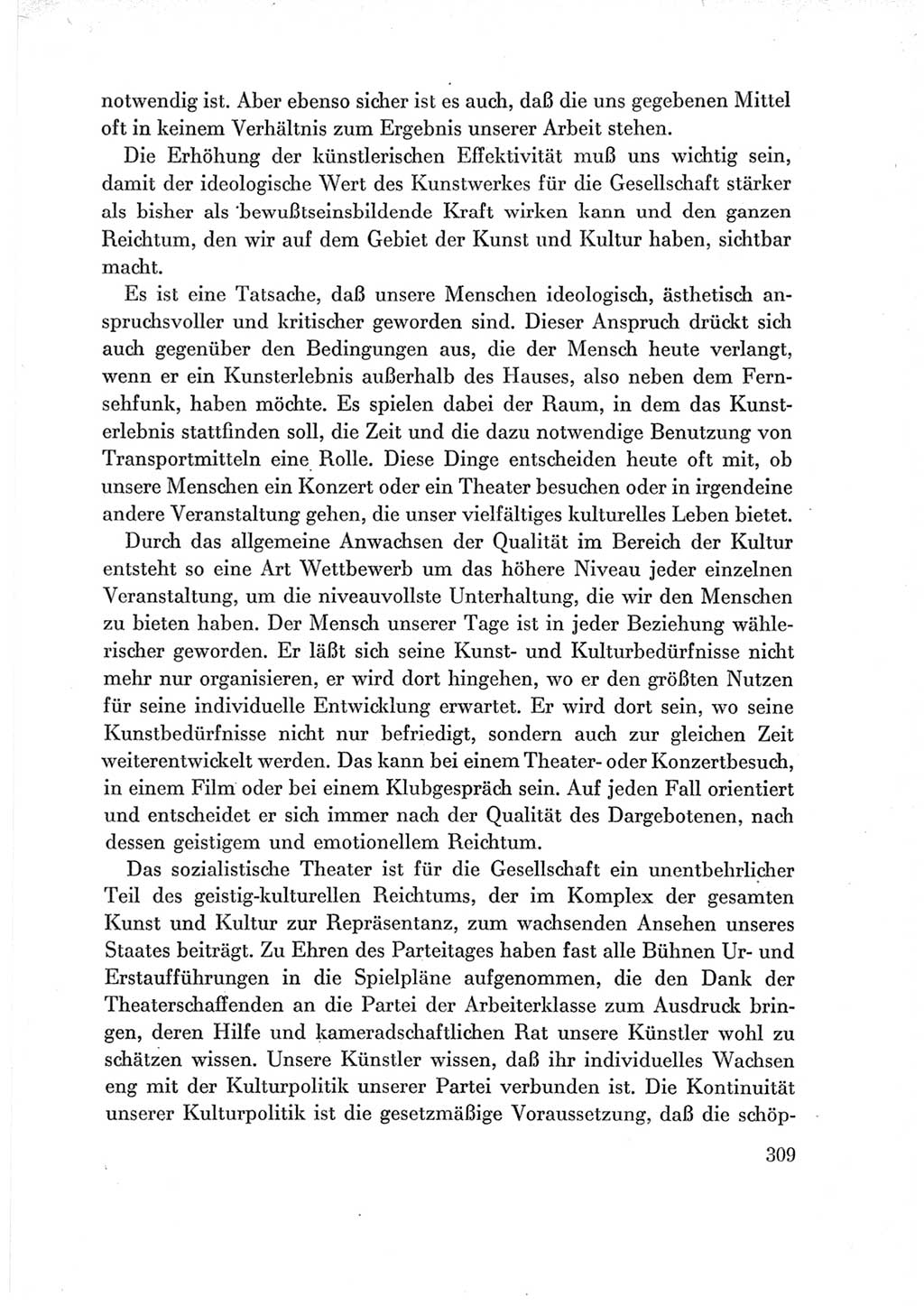 Protokoll der Verhandlungen des Ⅶ. Parteitages der Sozialistischen Einheitspartei Deutschlands (SED) [Deutsche Demokratische Republik (DDR)] 1967, Band Ⅲ, Seite 309 (Prot. Verh. Ⅶ. PT SED DDR 1967, Bd. Ⅲ, S. 309)