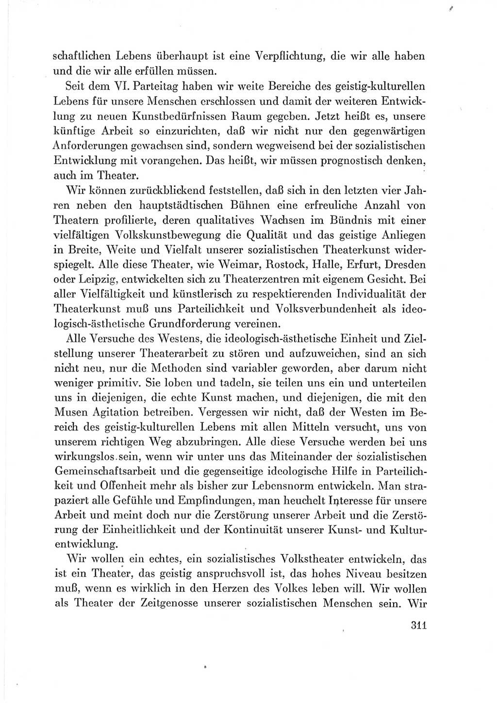 Protokoll der Verhandlungen des Ⅶ. Parteitages der Sozialistischen Einheitspartei Deutschlands (SED) [Deutsche Demokratische Republik (DDR)] 1967, Band Ⅲ, Seite 311 (Prot. Verh. Ⅶ. PT SED DDR 1967, Bd. Ⅲ, S. 311)