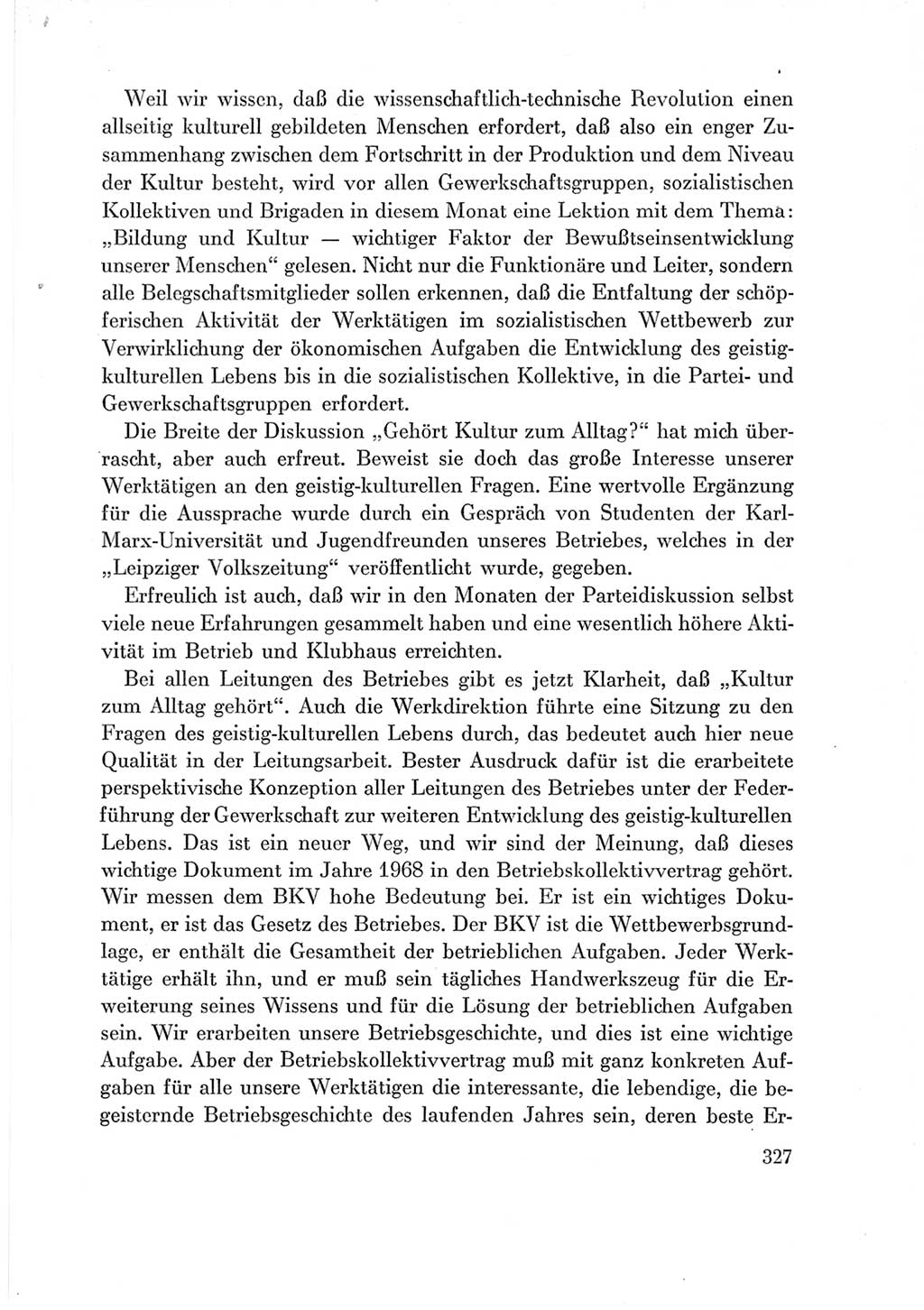 Protokoll der Verhandlungen des Ⅶ. Parteitages der Sozialistischen Einheitspartei Deutschlands (SED) [Deutsche Demokratische Republik (DDR)] 1967, Band Ⅲ, Seite 327 (Prot. Verh. Ⅶ. PT SED DDR 1967, Bd. Ⅲ, S. 327)