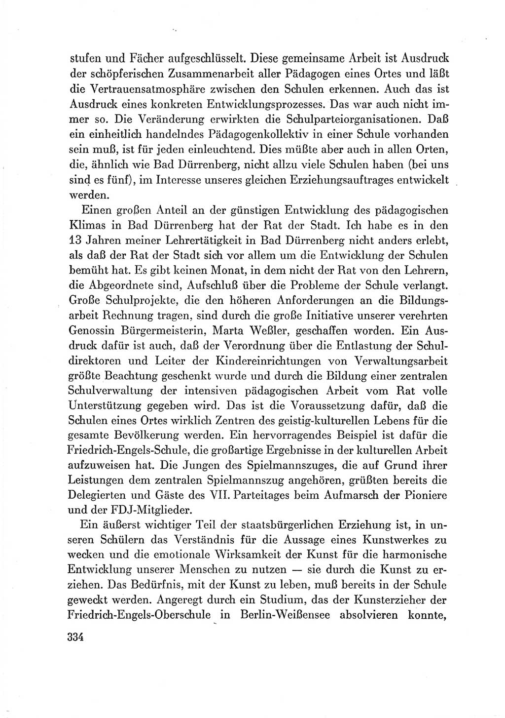 Protokoll der Verhandlungen des Ⅶ. Parteitages der Sozialistischen Einheitspartei Deutschlands (SED) [Deutsche Demokratische Republik (DDR)] 1967, Band Ⅲ, Seite 334 (Prot. Verh. Ⅶ. PT SED DDR 1967, Bd. Ⅲ, S. 334)
