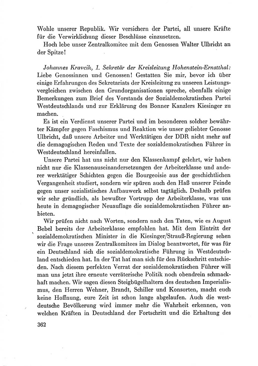 Protokoll der Verhandlungen des Ⅶ. Parteitages der Sozialistischen Einheitspartei Deutschlands (SED) [Deutsche Demokratische Republik (DDR)] 1967, Band Ⅲ, Seite 362 (Prot. Verh. Ⅶ. PT SED DDR 1967, Bd. Ⅲ, S. 362)