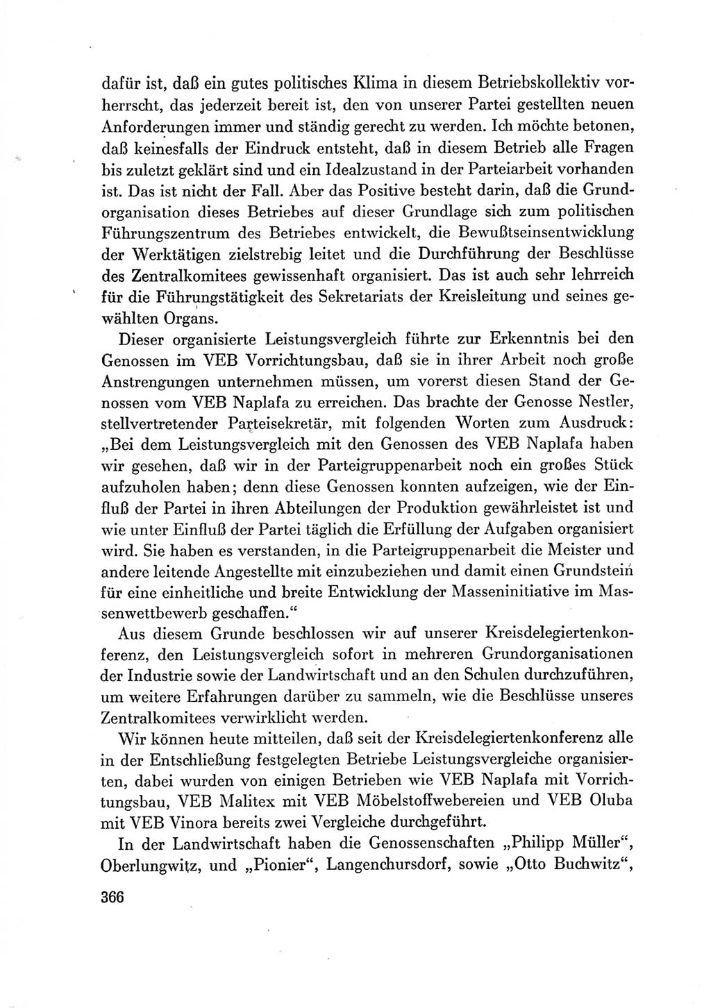Protokoll der Verhandlungen des Ⅶ. Parteitages der Sozialistischen Einheitspartei Deutschlands (SED) [Deutsche Demokratische Republik (DDR)] 1967, Band Ⅲ, Seite 366 (Prot. Verh. Ⅶ. PT SED DDR 1967, Bd. Ⅲ, S. 366)