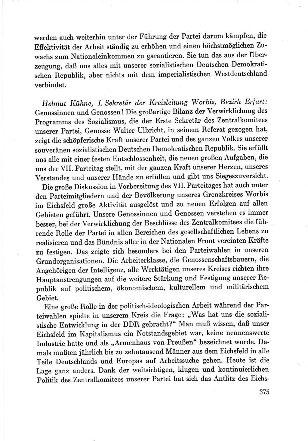 Protokoll der Verhandlungen des Ⅶ. Parteitages der Sozialistischen Einheitspartei Deutschlands (SED) [Deutsche Demokratische Republik (DDR)] 1967, Band Ⅲ, Seite 375 (Prot. Verh. Ⅶ. PT SED DDR 1967, Bd. Ⅲ, S. 375)