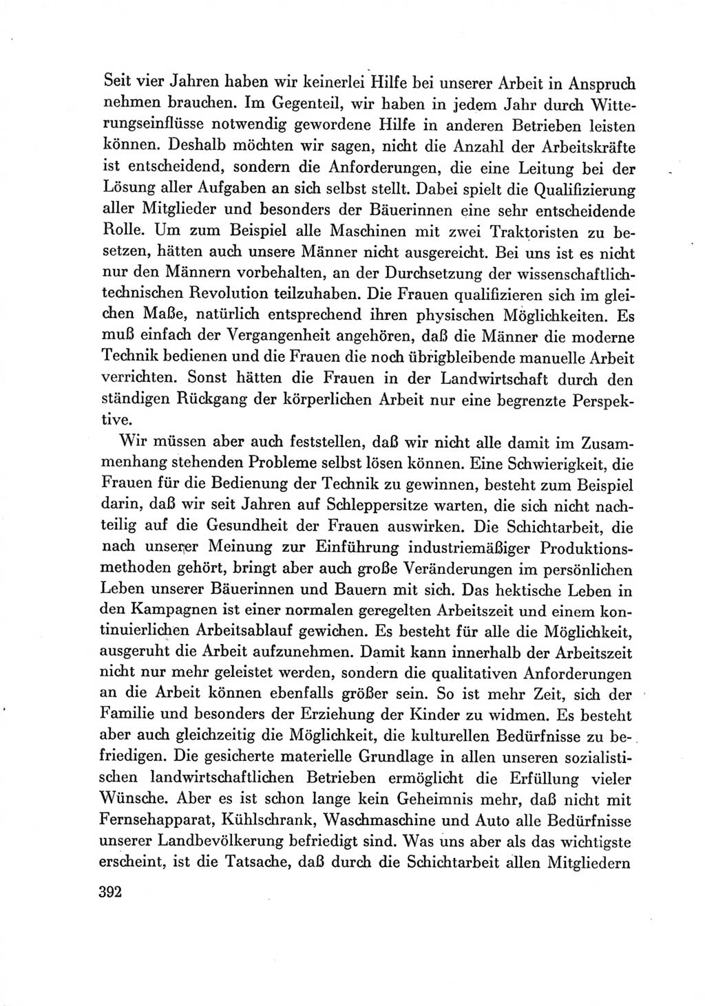 Protokoll der Verhandlungen des Ⅶ. Parteitages der Sozialistischen Einheitspartei Deutschlands (SED) [Deutsche Demokratische Republik (DDR)] 1967, Band Ⅲ, Seite 392 (Prot. Verh. Ⅶ. PT SED DDR 1967, Bd. Ⅲ, S. 392)