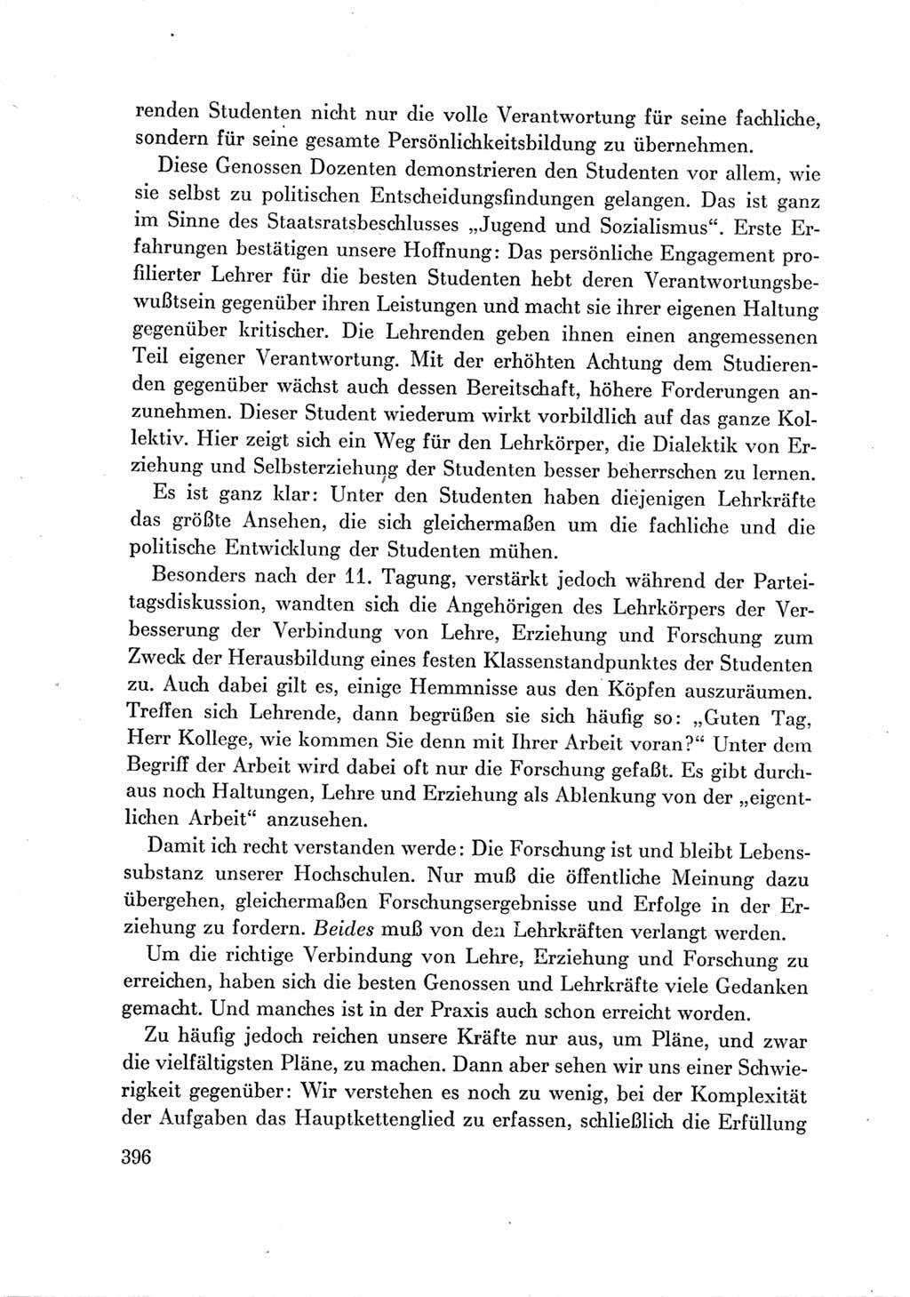 Protokoll der Verhandlungen des Ⅶ. Parteitages der Sozialistischen Einheitspartei Deutschlands (SED) [Deutsche Demokratische Republik (DDR)] 1967, Band Ⅲ, Seite 396 (Prot. Verh. Ⅶ. PT SED DDR 1967, Bd. Ⅲ, S. 396)