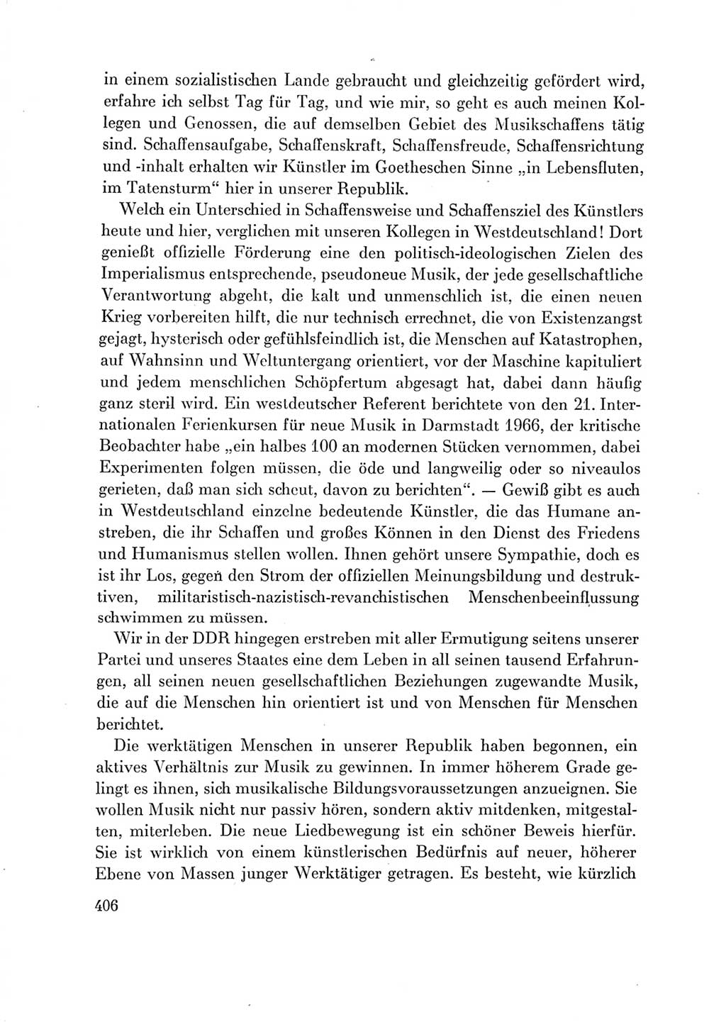 Protokoll der Verhandlungen des Ⅶ. Parteitages der Sozialistischen Einheitspartei Deutschlands (SED) [Deutsche Demokratische Republik (DDR)] 1967, Band Ⅲ, Seite 406 (Prot. Verh. Ⅶ. PT SED DDR 1967, Bd. Ⅲ, S. 406)