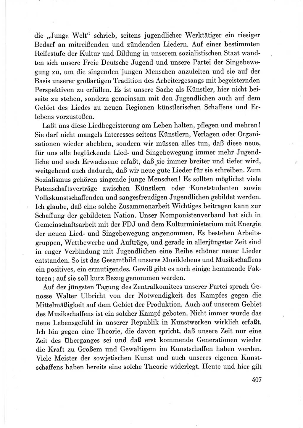 Protokoll der Verhandlungen des Ⅶ. Parteitages der Sozialistischen Einheitspartei Deutschlands (SED) [Deutsche Demokratische Republik (DDR)] 1967, Band Ⅲ, Seite 407 (Prot. Verh. Ⅶ. PT SED DDR 1967, Bd. Ⅲ, S. 407)