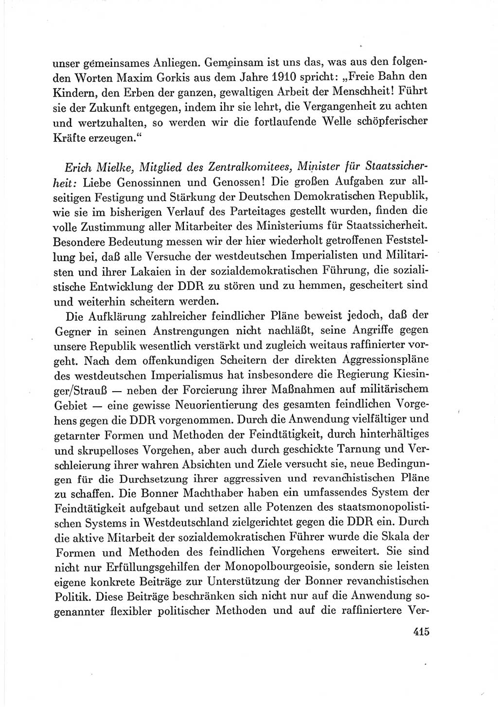 Protokoll der Verhandlungen des Ⅶ. Parteitages der Sozialistischen Einheitspartei Deutschlands (SED) [Deutsche Demokratische Republik (DDR)] 1967, Band Ⅲ, Seite 415 (Prot. Verh. Ⅶ. PT SED DDR 1967, Bd. Ⅲ, S. 415)