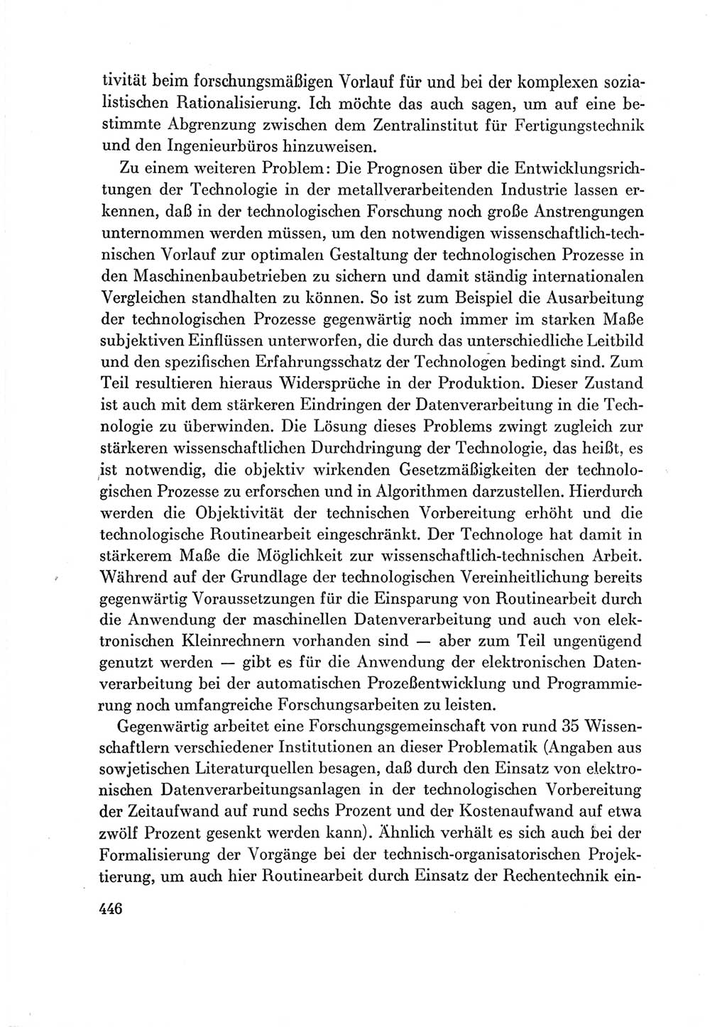 Protokoll der Verhandlungen des Ⅶ. Parteitages der Sozialistischen Einheitspartei Deutschlands (SED) [Deutsche Demokratische Republik (DDR)] 1967, Band Ⅲ, Seite 446 (Prot. Verh. Ⅶ. PT SED DDR 1967, Bd. Ⅲ, S. 446)