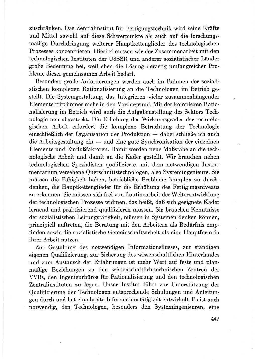 Protokoll der Verhandlungen des Ⅶ. Parteitages der Sozialistischen Einheitspartei Deutschlands (SED) [Deutsche Demokratische Republik (DDR)] 1967, Band Ⅲ, Seite 447 (Prot. Verh. Ⅶ. PT SED DDR 1967, Bd. Ⅲ, S. 447)