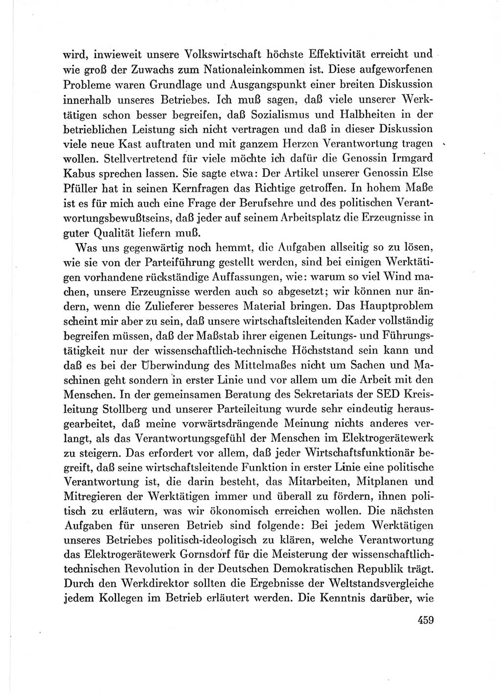 Protokoll der Verhandlungen des Ⅶ. Parteitages der Sozialistischen Einheitspartei Deutschlands (SED) [Deutsche Demokratische Republik (DDR)] 1967, Band Ⅲ, Seite 459 (Prot. Verh. Ⅶ. PT SED DDR 1967, Bd. Ⅲ, S. 459)