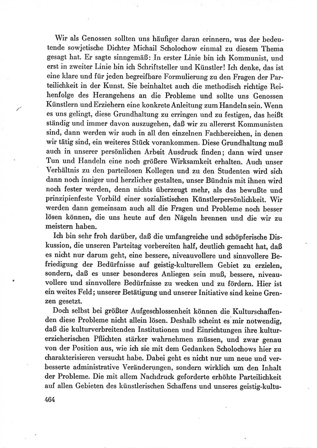 Protokoll der Verhandlungen des Ⅶ. Parteitages der Sozialistischen Einheitspartei Deutschlands (SED) [Deutsche Demokratische Republik (DDR)] 1967, Band Ⅲ, Seite 464 (Prot. Verh. Ⅶ. PT SED DDR 1967, Bd. Ⅲ, S. 464)