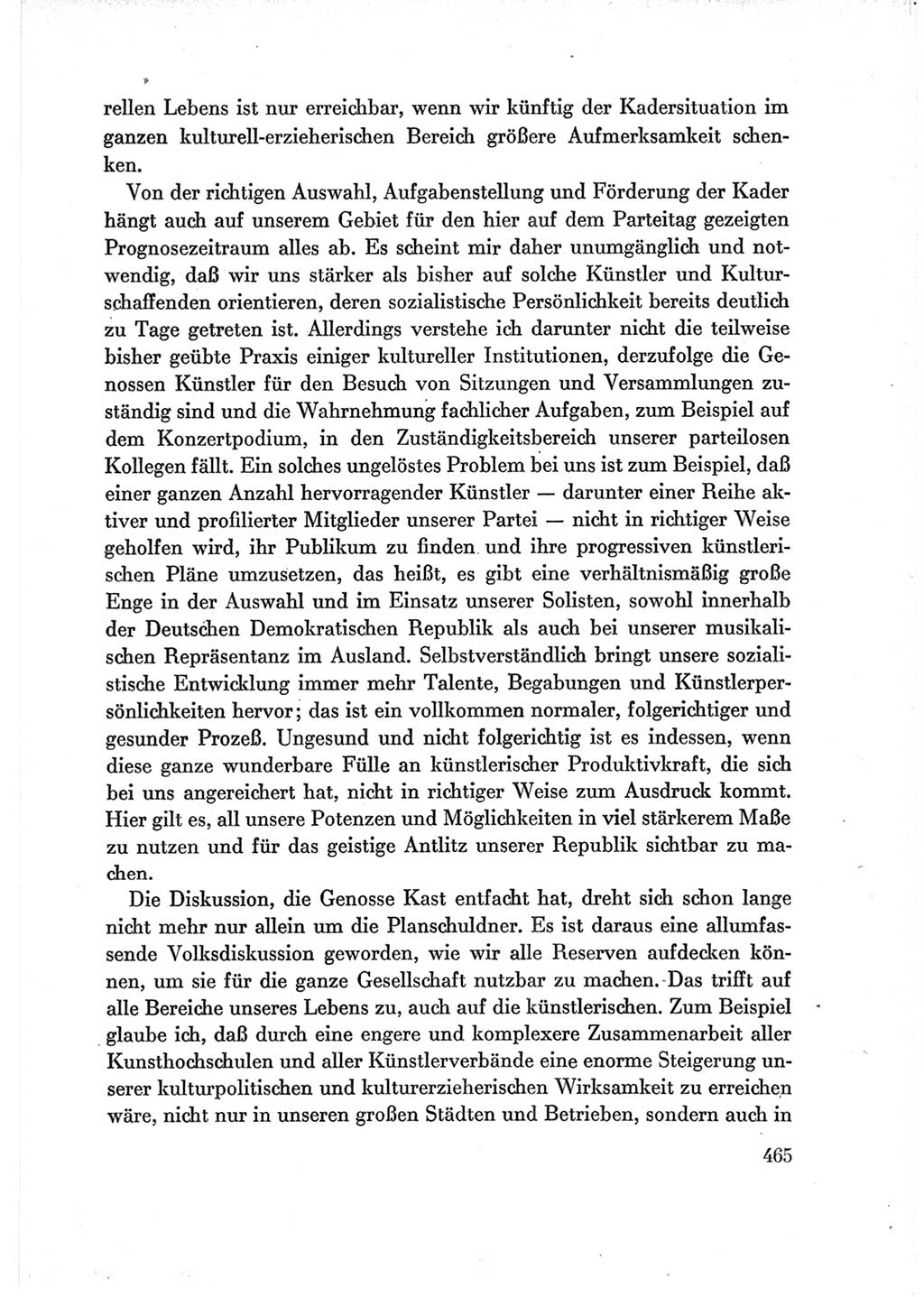 Protokoll der Verhandlungen des Ⅶ. Parteitages der Sozialistischen Einheitspartei Deutschlands (SED) [Deutsche Demokratische Republik (DDR)] 1967, Band Ⅲ, Seite 465 (Prot. Verh. Ⅶ. PT SED DDR 1967, Bd. Ⅲ, S. 465)