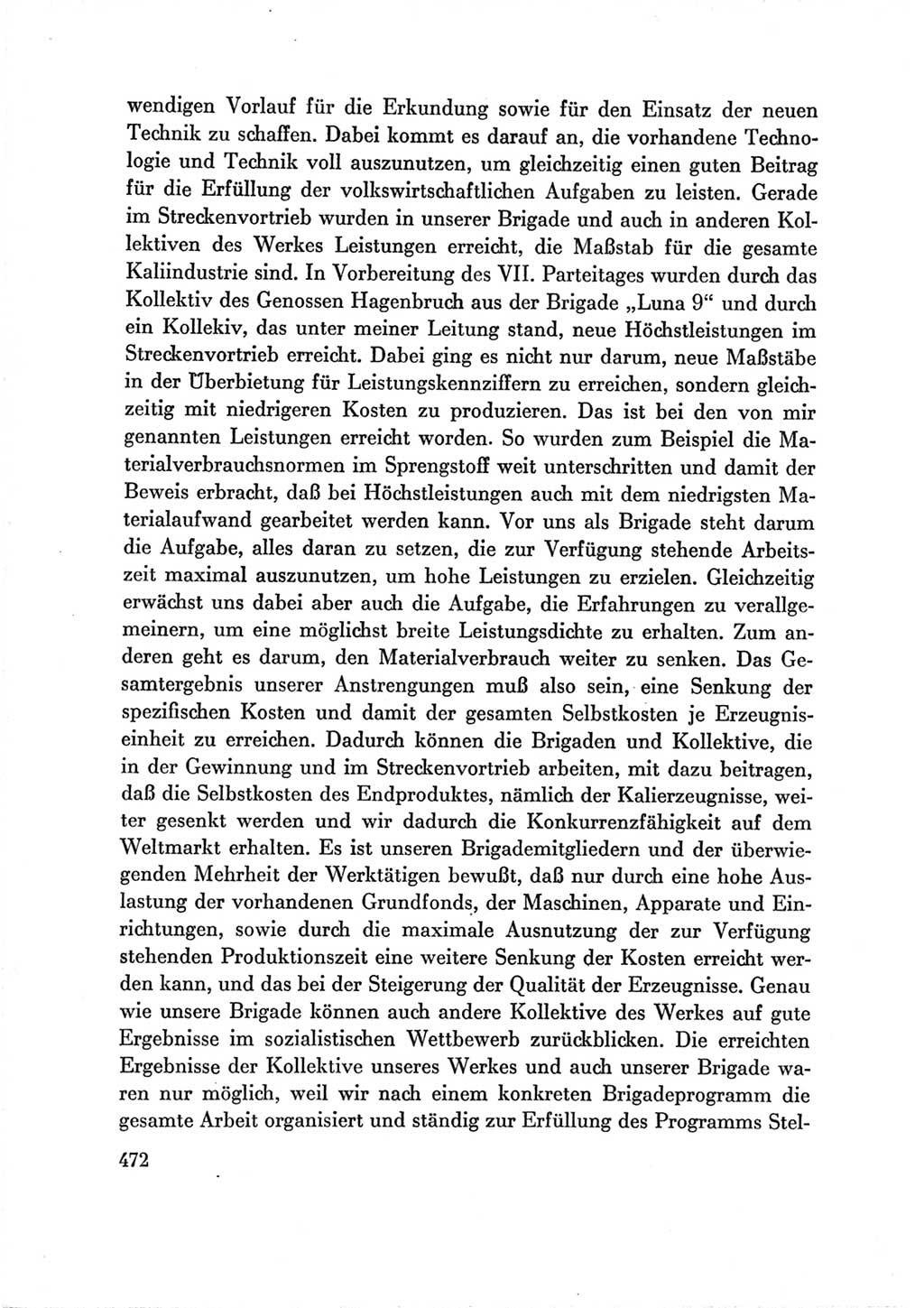 Protokoll der Verhandlungen des Ⅶ. Parteitages der Sozialistischen Einheitspartei Deutschlands (SED) [Deutsche Demokratische Republik (DDR)] 1967, Band Ⅲ, Seite 472 (Prot. Verh. Ⅶ. PT SED DDR 1967, Bd. Ⅲ, S. 472)
