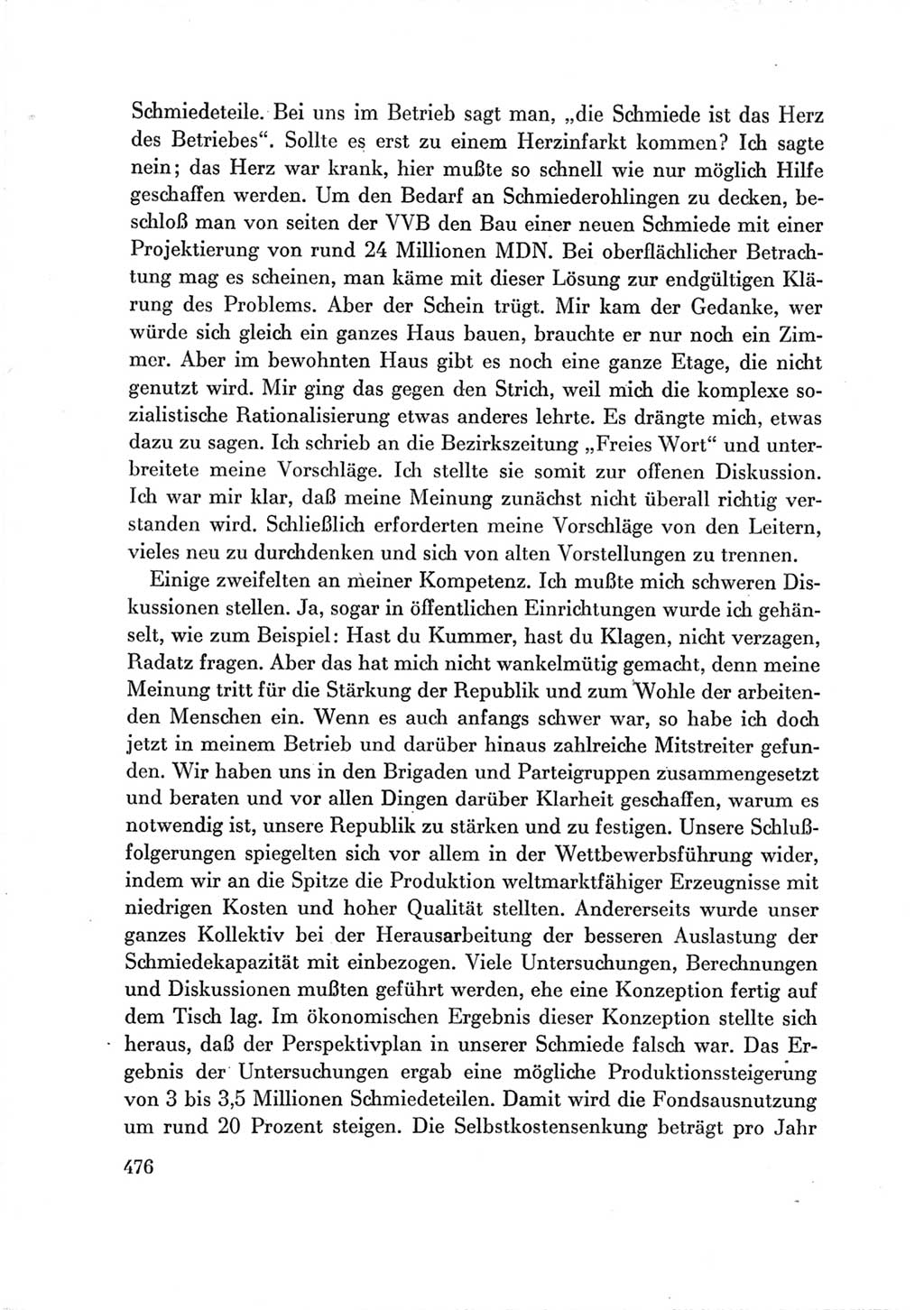 Protokoll der Verhandlungen des Ⅶ. Parteitages der Sozialistischen Einheitspartei Deutschlands (SED) [Deutsche Demokratische Republik (DDR)] 1967, Band Ⅲ, Seite 476 (Prot. Verh. Ⅶ. PT SED DDR 1967, Bd. Ⅲ, S. 476)