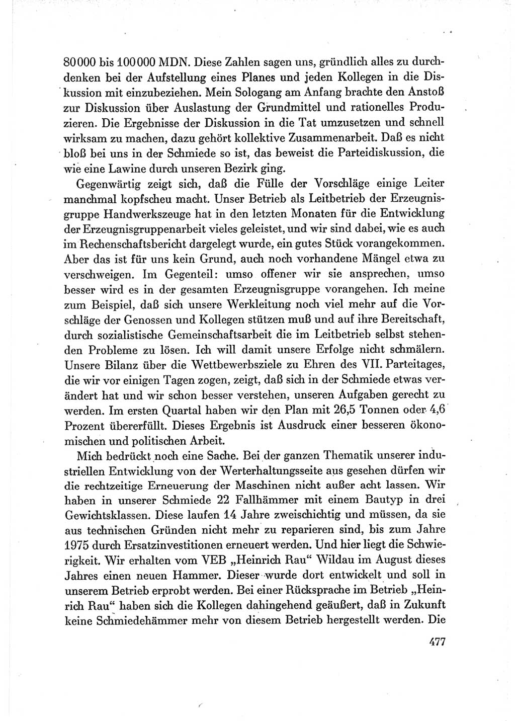 Protokoll der Verhandlungen des Ⅶ. Parteitages der Sozialistischen Einheitspartei Deutschlands (SED) [Deutsche Demokratische Republik (DDR)] 1967, Band Ⅲ, Seite 477 (Prot. Verh. Ⅶ. PT SED DDR 1967, Bd. Ⅲ, S. 477)